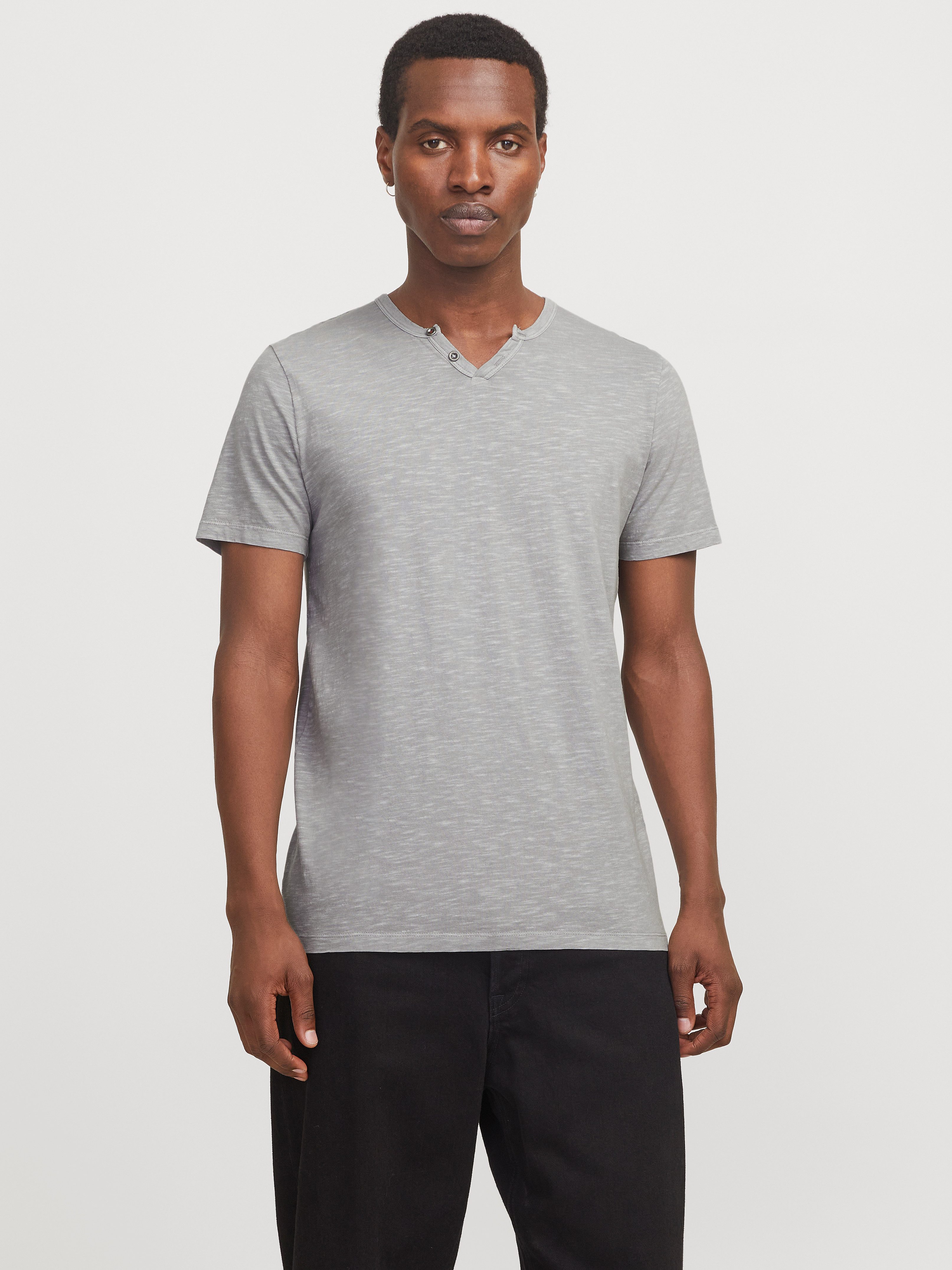 Jack & Jones T-Shirt JJESPLIT NECK günstig online kaufen