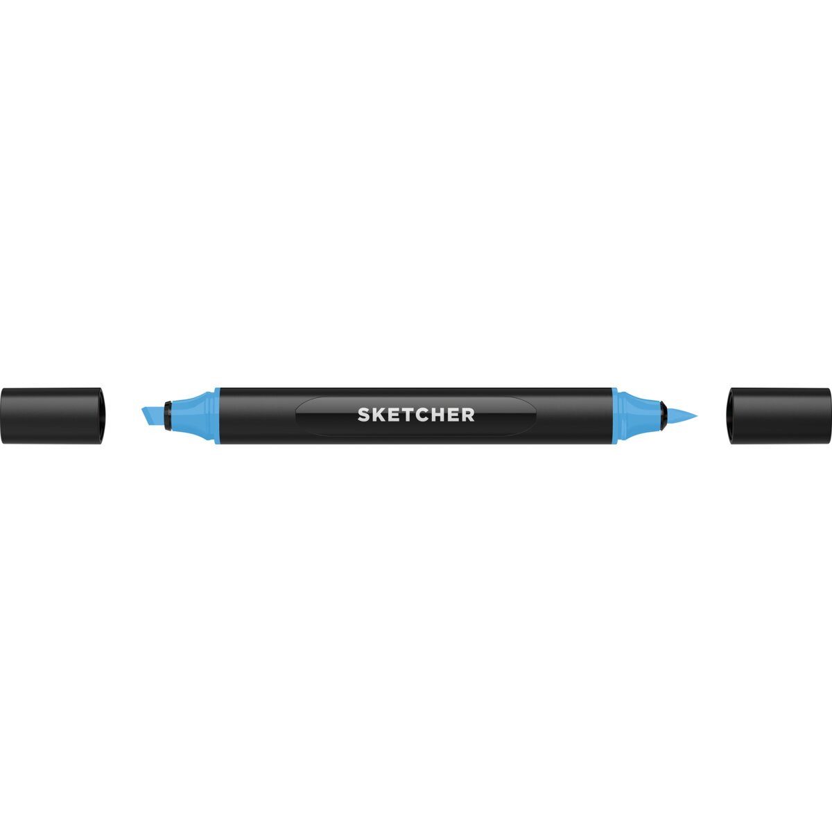 Filzstift Twinmarker Sketcher brush+chisel B 235 kristallblau dunkel