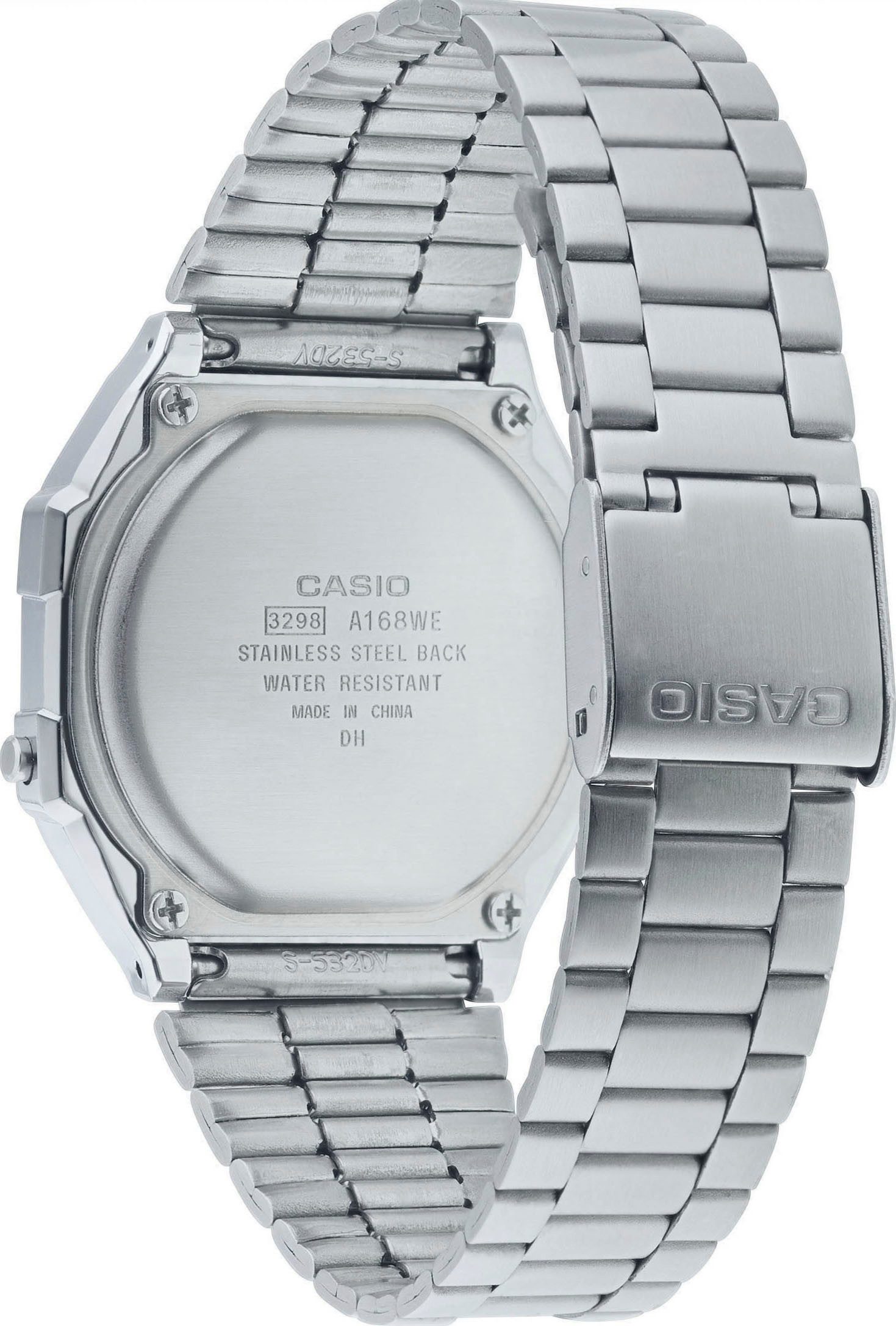 CASIO VINTAGE Chronograph A168WEM-7EF, Quarzuhr, Armbanduhr,Damenuhr, Herrenuhr, Digitaluhr, Edelstahlarmband