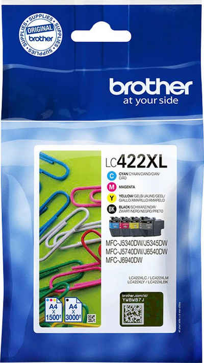 Brother LC-422XL Value Pack Tintenpatrone (Packung, 4-tlg)
