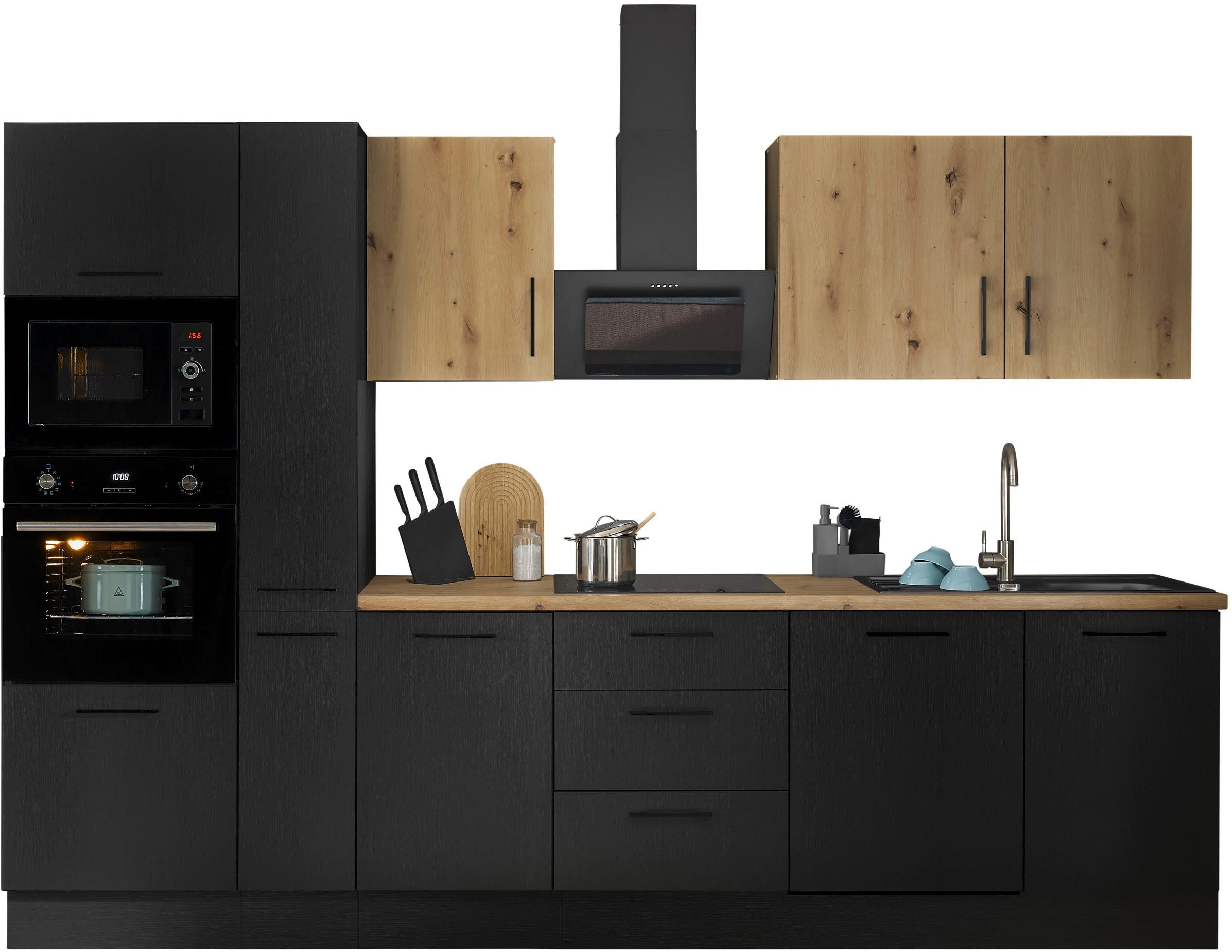 BASIC by Balculina Küchenzeile "Turin", Breite 310 cm, wahlweise mit E-Gerä günstig online kaufen