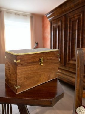 Aubaho Dekofigur Box Schmuckschatulle Anker Maritim Kiste Nautik Schiff Holz Antik-Stil