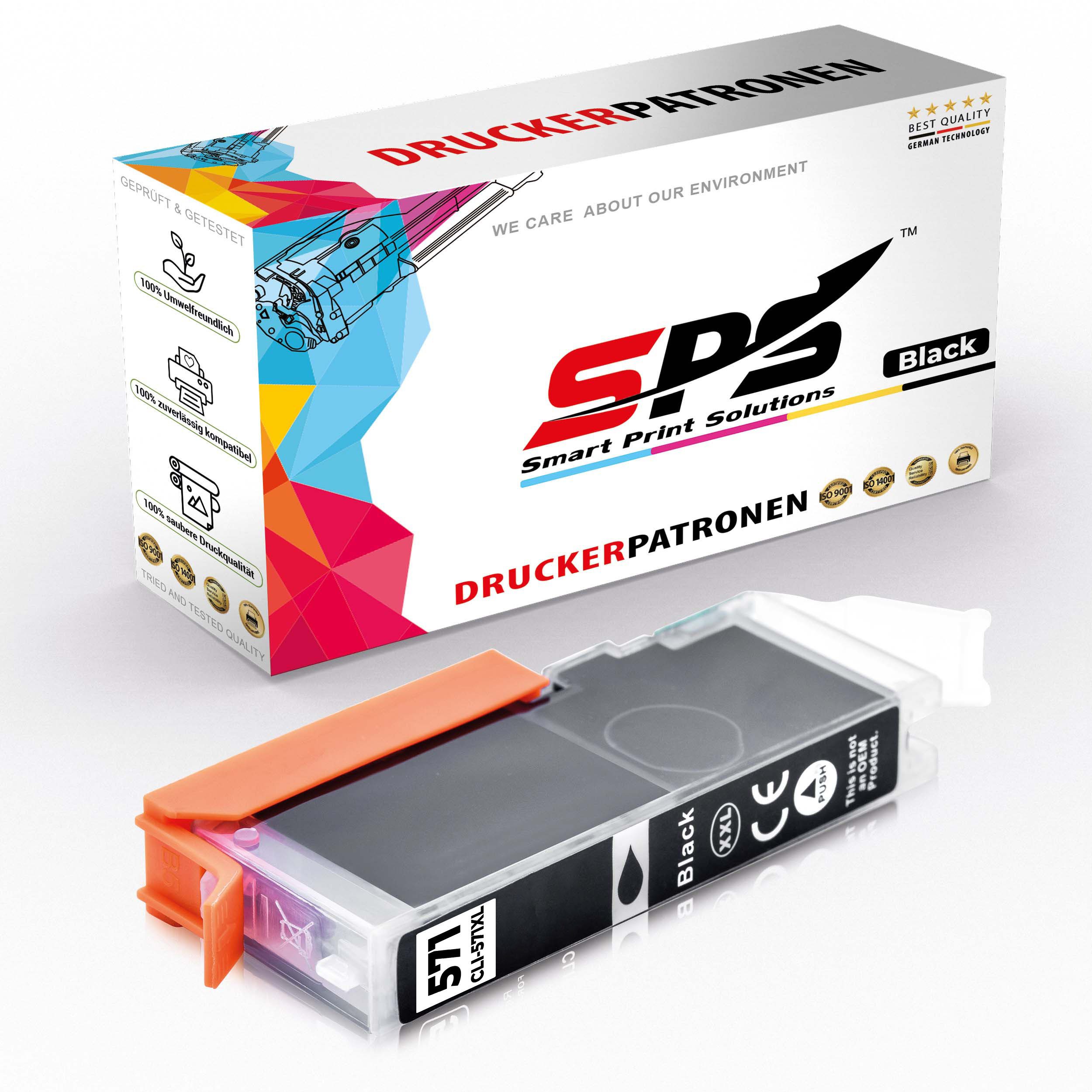 SPS Kompatible Tintenpatronen für Canon - CLI-571, 1x Schwarz, 810 Seiten Tintenpatrone (1er Pack, 1-tlg)