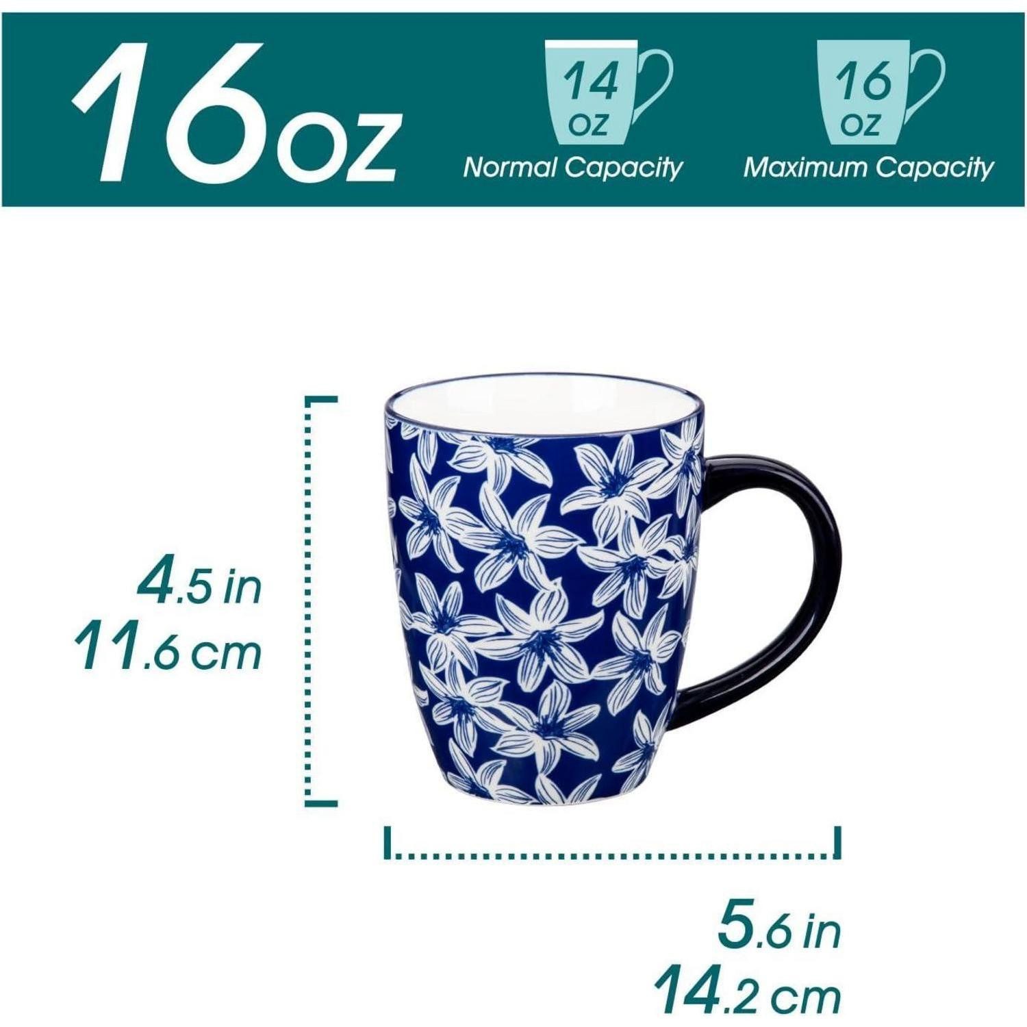 LuxusKollektion Tasse Kaffeetassen 6er Porzellan 480ml Henkel Tee Kakao Becher (6x)