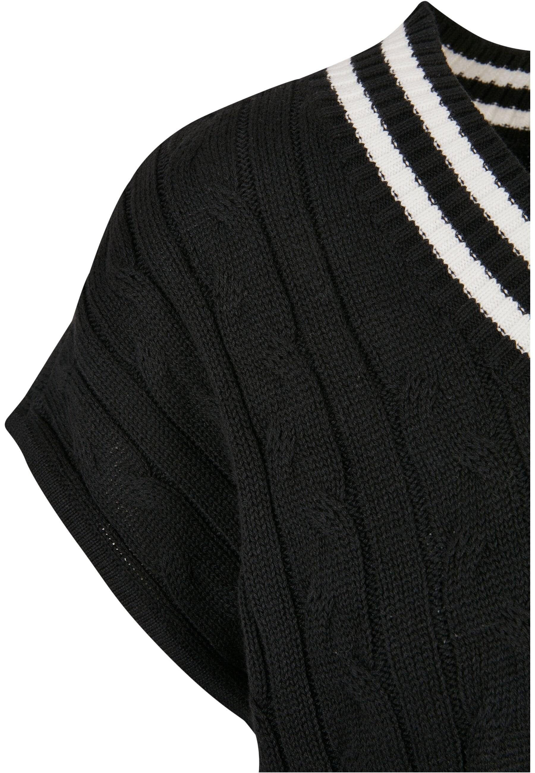 CLASSICS College URBAN Ladies Cropped Slipover Damen black (1-tlg) Kapuzenpullover Knit