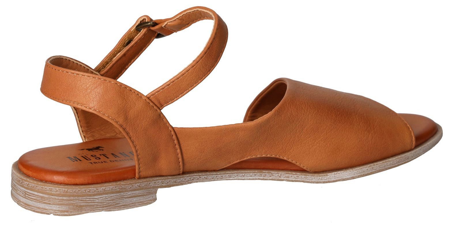 Mustang Shoes Sandale, Sommerschuh, Sandalette, Riemchensandale in asymmetrischer Form