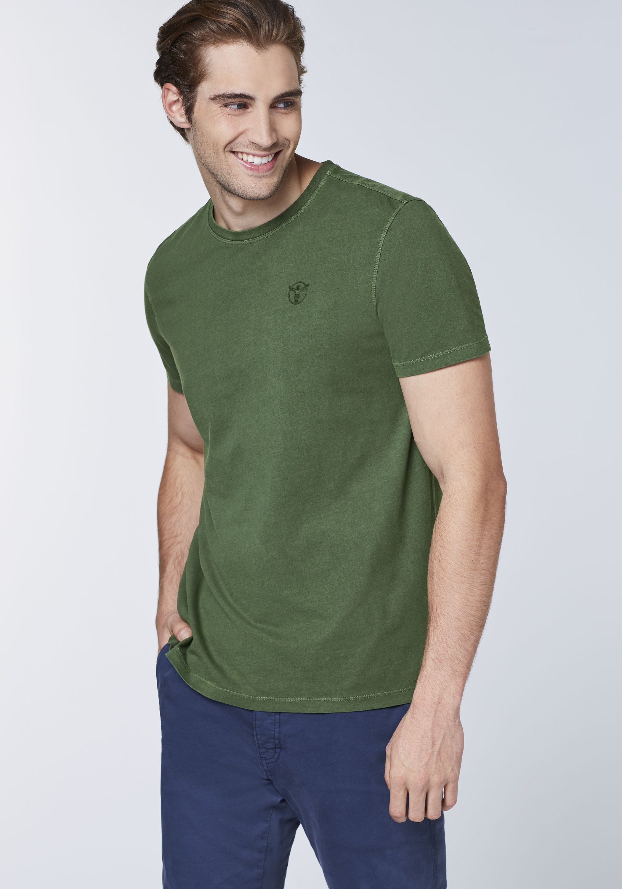 Chiemsee Print-Shirt T-Shirt aus 19-0417 Baumwolle 1 Green Kombu