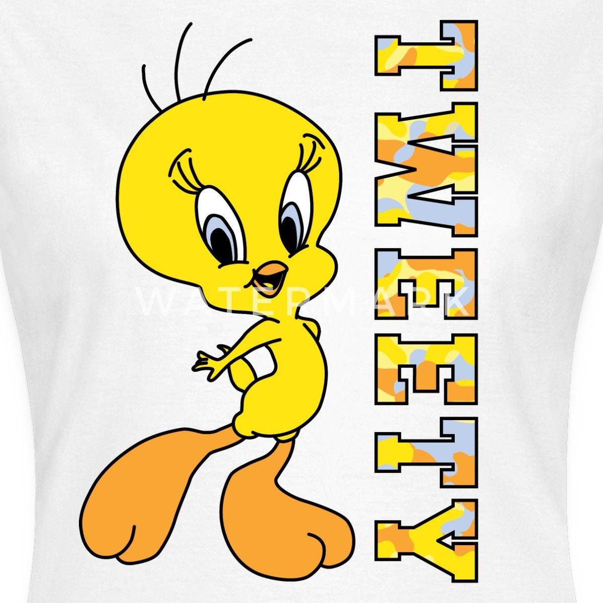 Spreadshirt T-Shirt Looney Tunes Tweety Camouflage günstig online kaufen