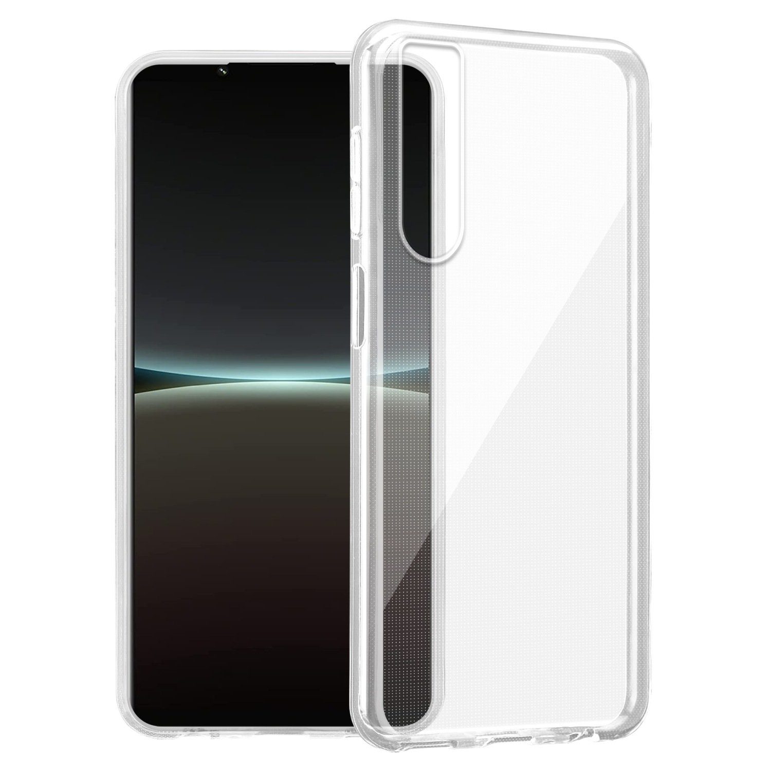 Cadorabo Handyhülle für Sony Xperia 5 IV Hülle Sony Xperia 5 IV, Hülle TPU Silikon Handy Schutzhülle Slim Transparent Case Cover
