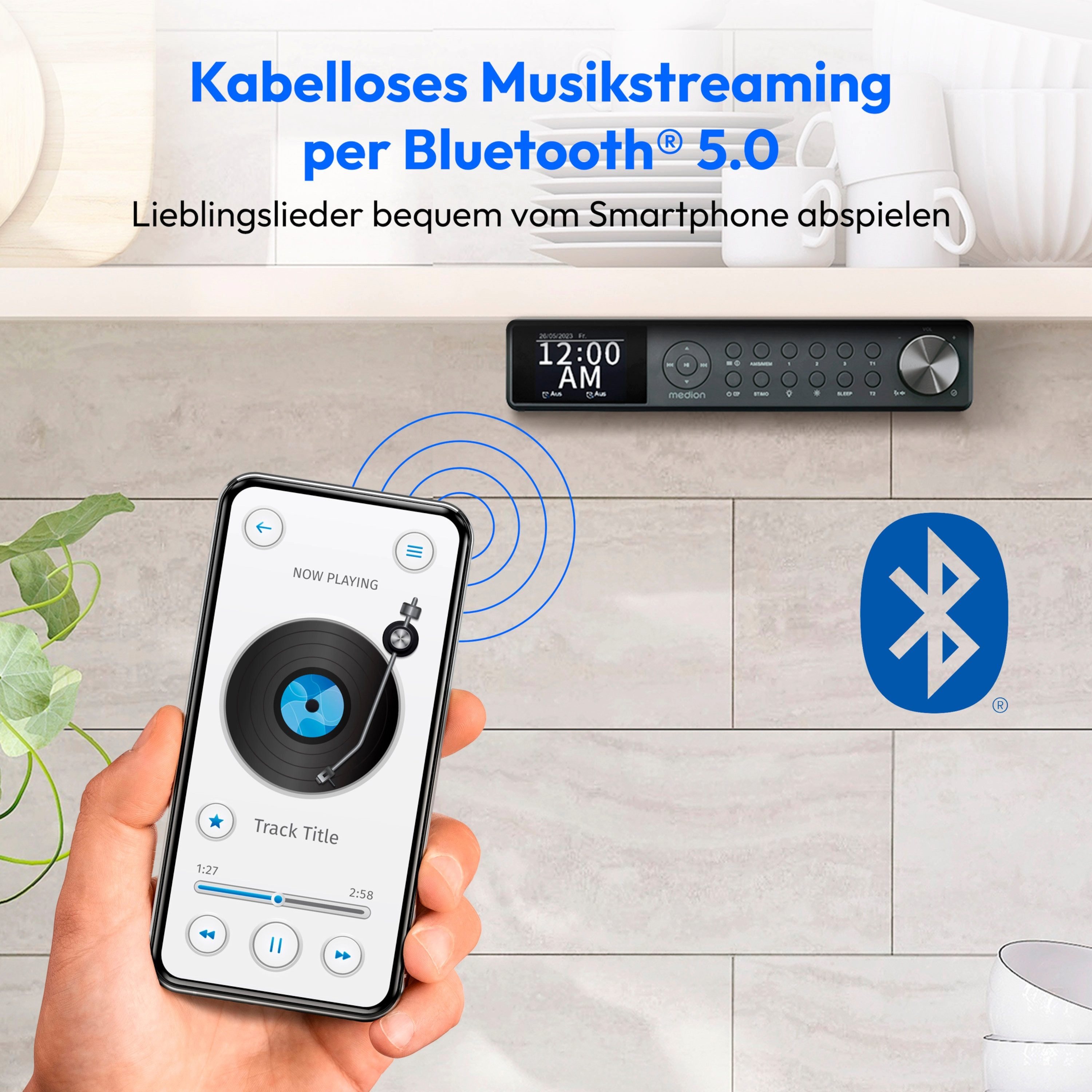 Medion® Radio (AM/FM, MW/UKW, DAB+, 3 W, P66750)