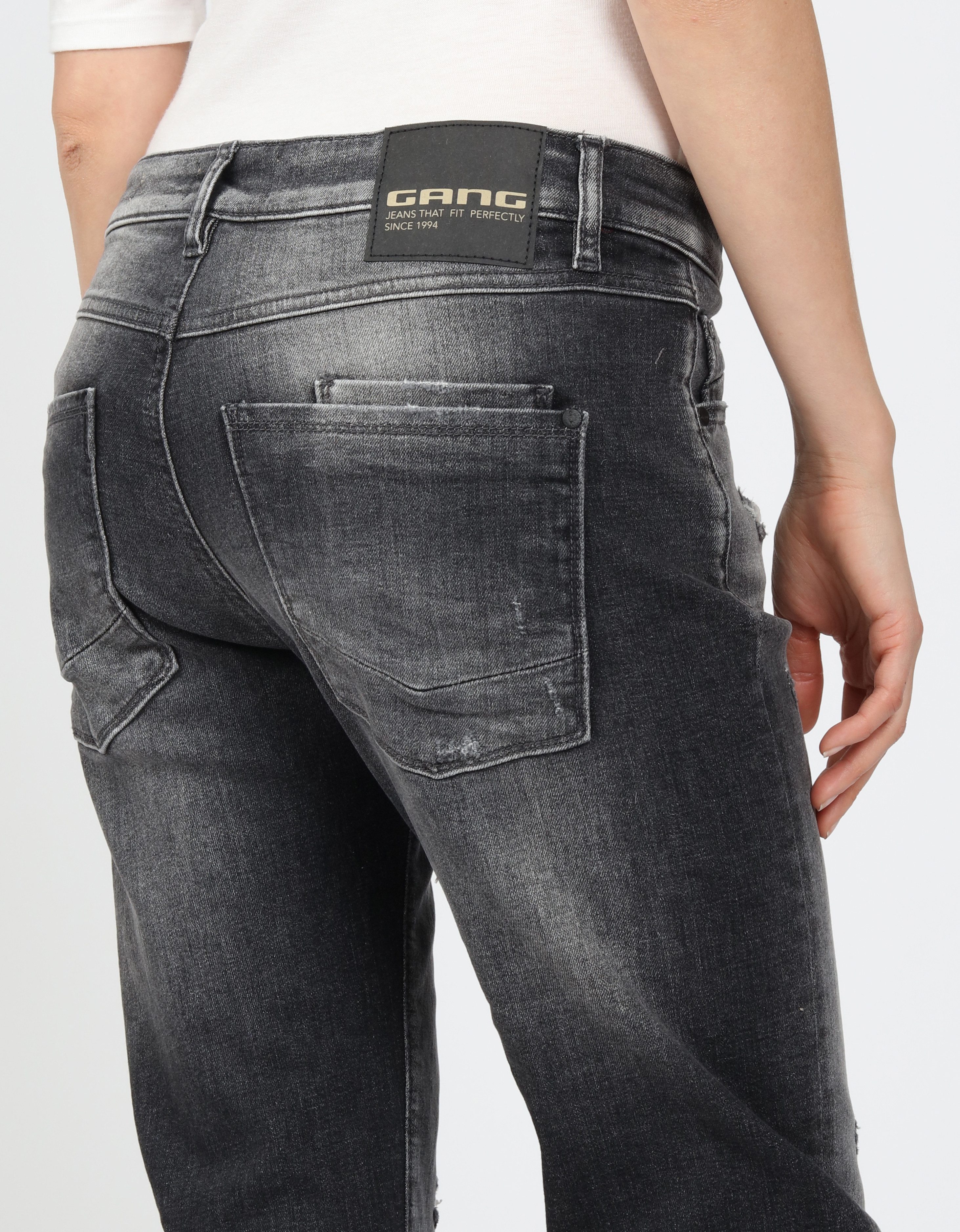 GANG Boyfriend-Jeans 94NADIA 5-Pocket Style mit Reißverschluss und Knopf