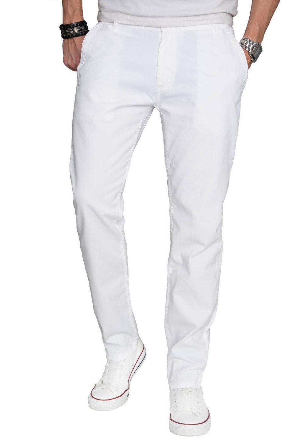 Alessandro Salvarini Chinohose A. Salvarini Herren Designer Chino Stoff Hos günstig online kaufen