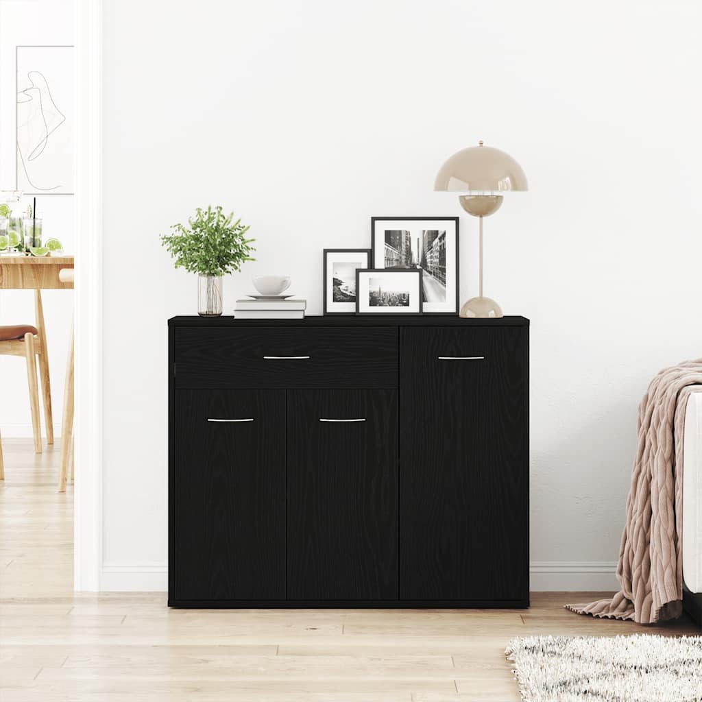 vidaXL Sideboard Sideboard Schwarze Eiche 88x30x70 cm Holzwerkstoff (1 St) – Bild 3 von 5
