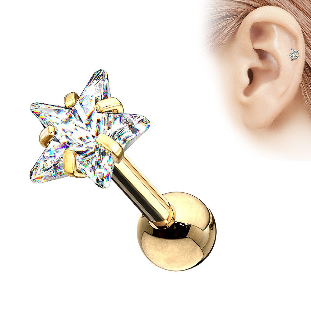 Taffstyle Piercing-Set Tragus Chirurgenstahl mit Stern günstig online kaufen