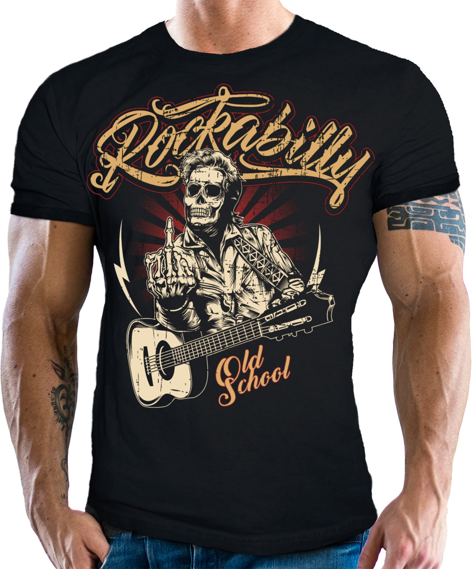 T-Shirt im Rockabilly Rock'n Roll Style: Old Shool Good Times
