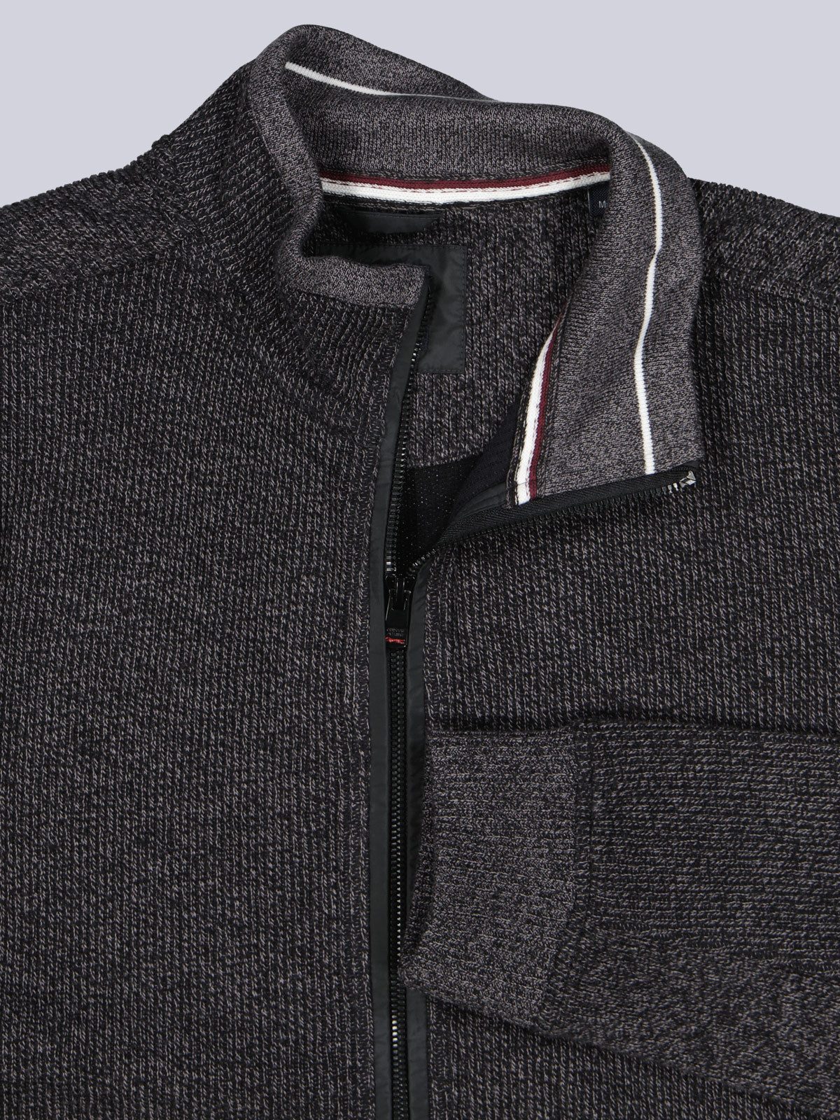 Engbers Sweatjacke Herren Sweatjacke dezent gemustert, Anthrazit