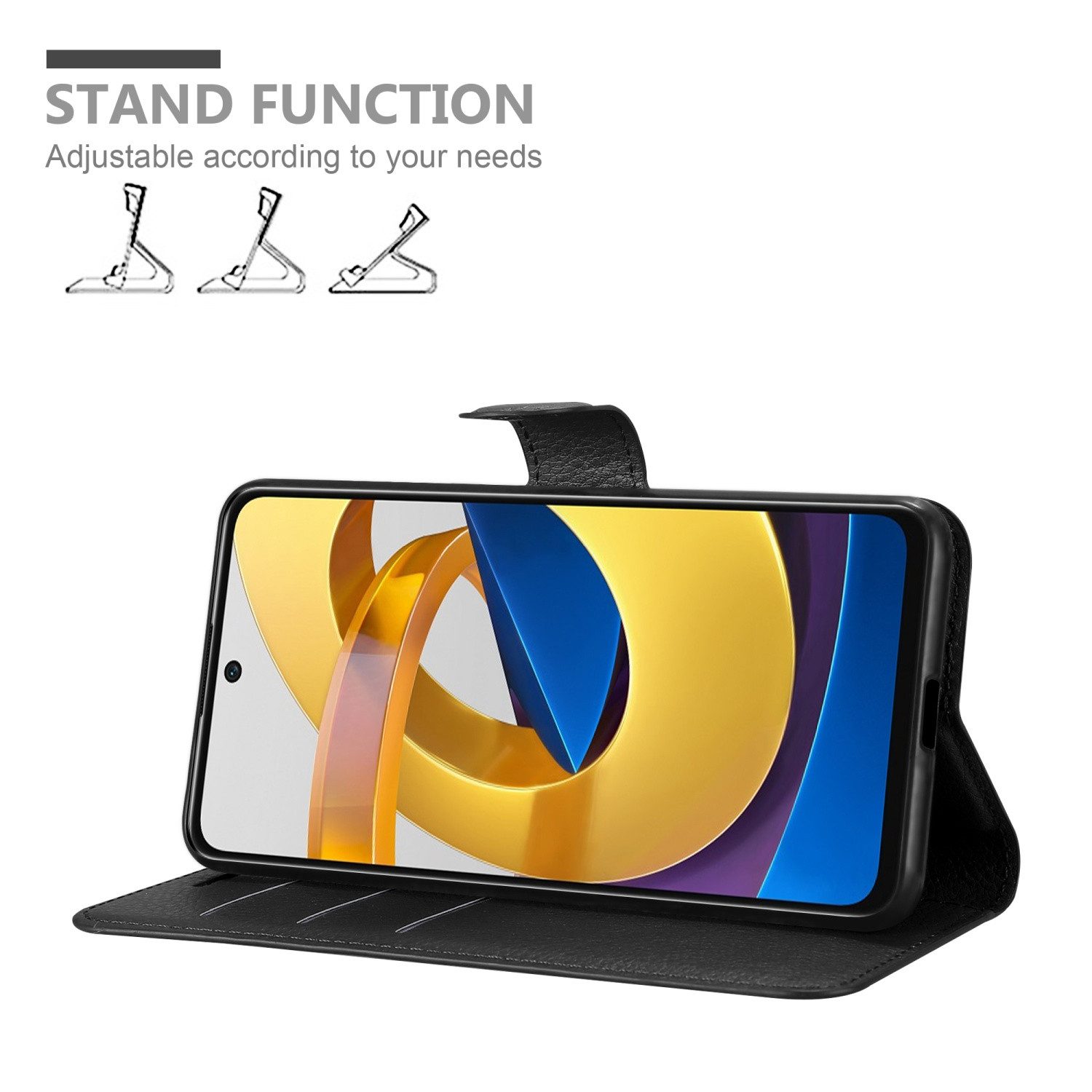 Cadorabo Handyhülle für Xiaomi POCO M4 PRO 5G Hülle Xiaomi POCO M4 PRO 5G, Hülle Schutzhülle mit Standfunktion, Kartenfach und Magnetverschluss