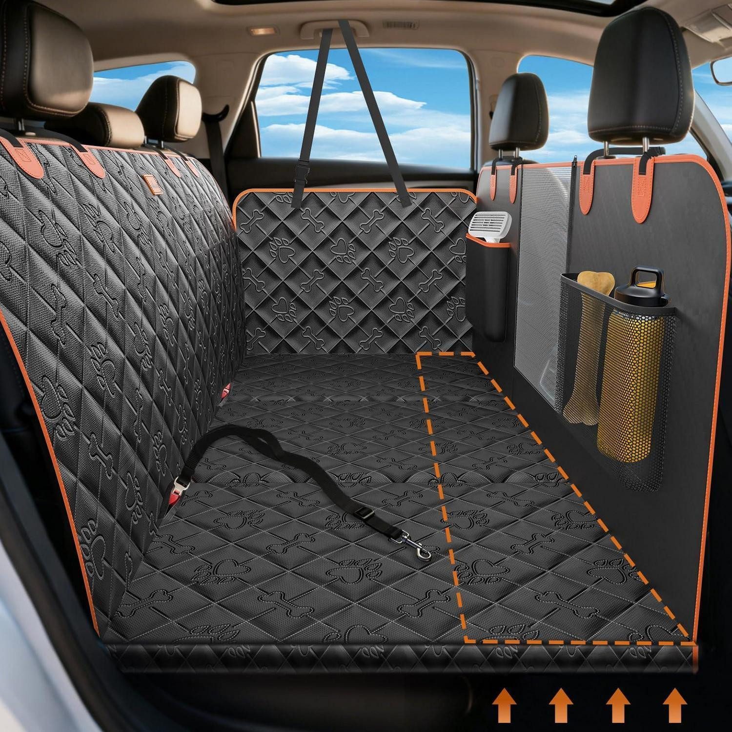 LuxusKollektion Tier-Autodecke Hundedecke Auto Rückbank wasserdicht harte Unterseite rutschfest