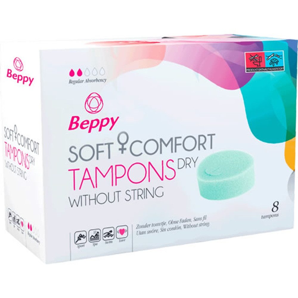 Beppy Tampons DRY, 8-St., (Classic) Soft + Comfort Tampons, ohne Fädchen