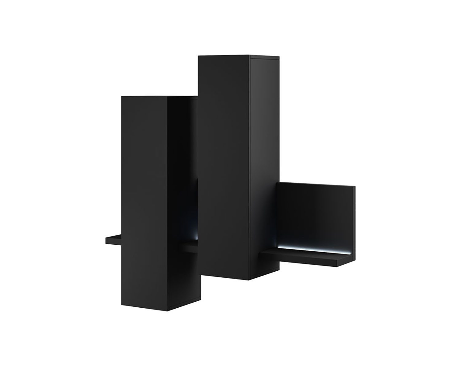 Helvetia Mehrzweckschrank Broto (Broto, 1-St., Hängeschrank) 152x35x142cm schwarz matt 1 Teilig. € 340,00
