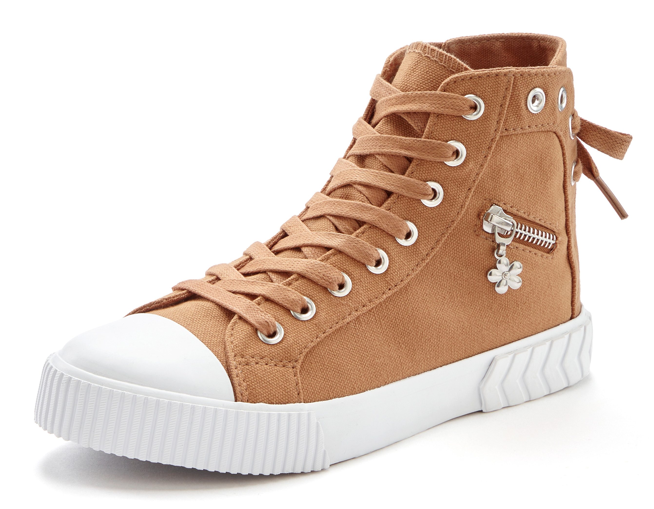LASCANA Sneaker, Stiefelette aus Textil zum günstig online kaufen