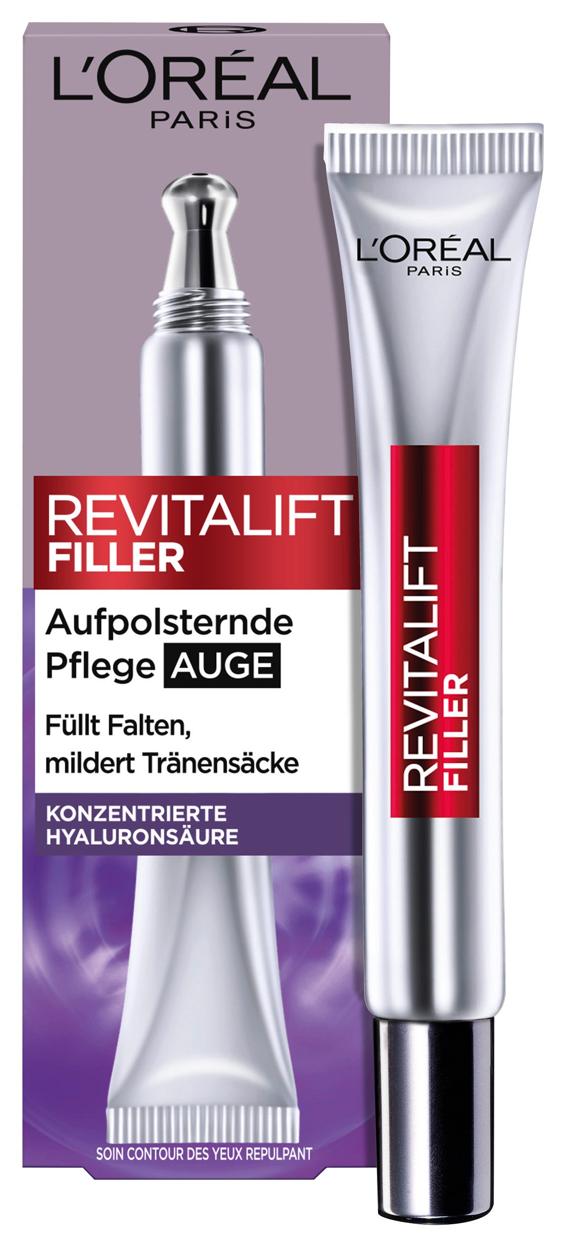 L'ORÉAL PARIS Augencreme REVITALIFT FILLER AUGENPFLEGE, mit Hyaloronsäure