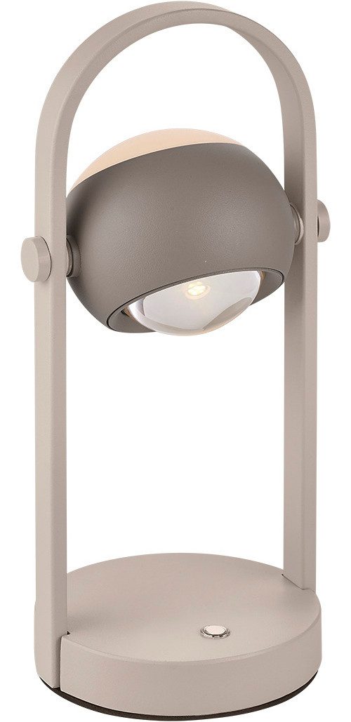 Musterring LED Tischleuchte CANNON, Akku LED Tischlampe Touchdimmer 4W 400 Lumen 2300-4000K CCT, CCT - über Fernbedienung, Dimmfunktion, Memoryfunktion, Nachtlichtfunktion, LED fest integriert, Farbwechsler, warmweiß - kaltweiß, kabellose Akku Tischleuchte mit Lade-Base, schwenkbar dimmbar Memory