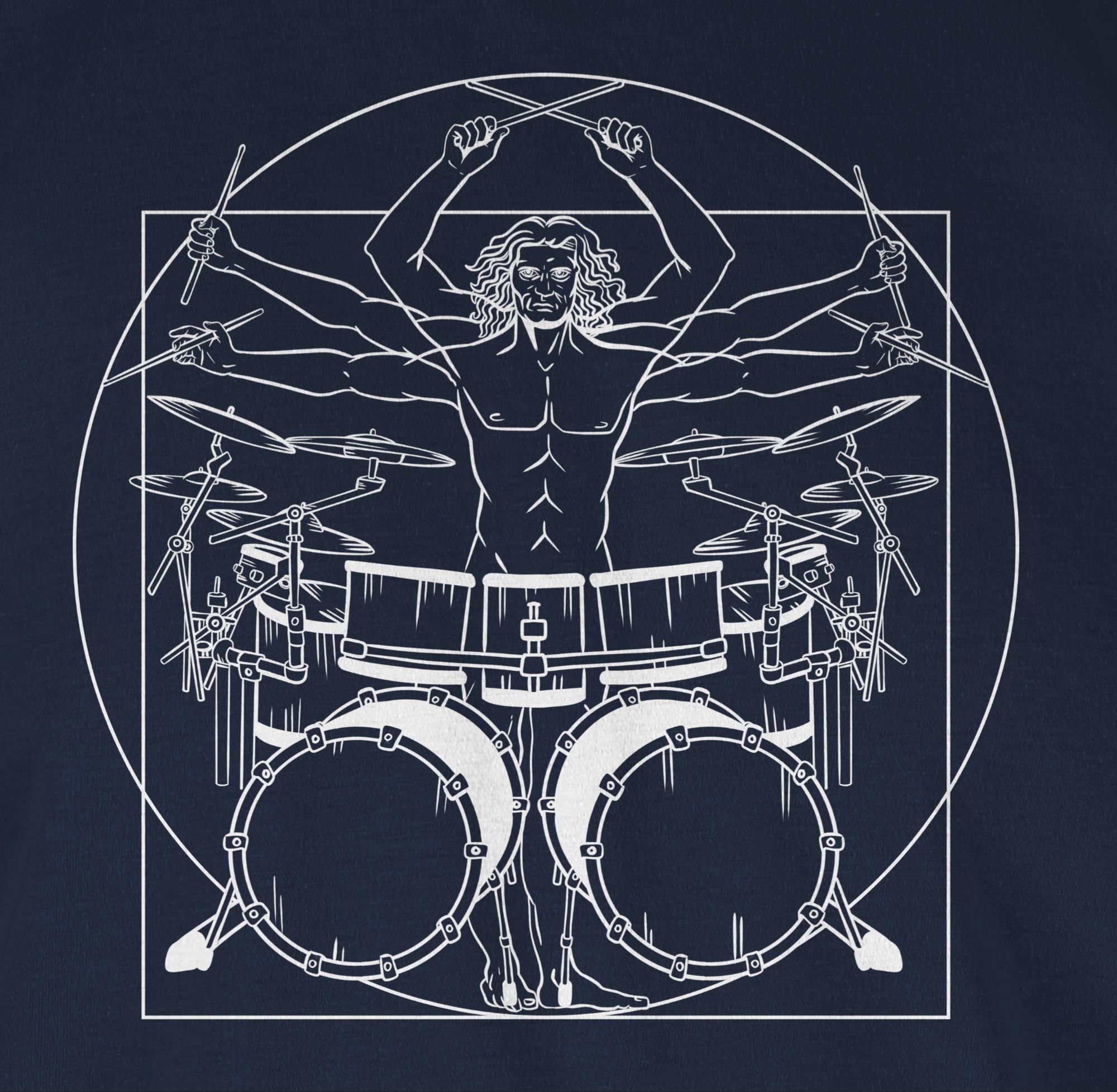 Zubehör 03 Navy Schlagzeug Musik Blau Instrument Schlagzeuger Geschenk T-Shirt Drummer Shirtracer
