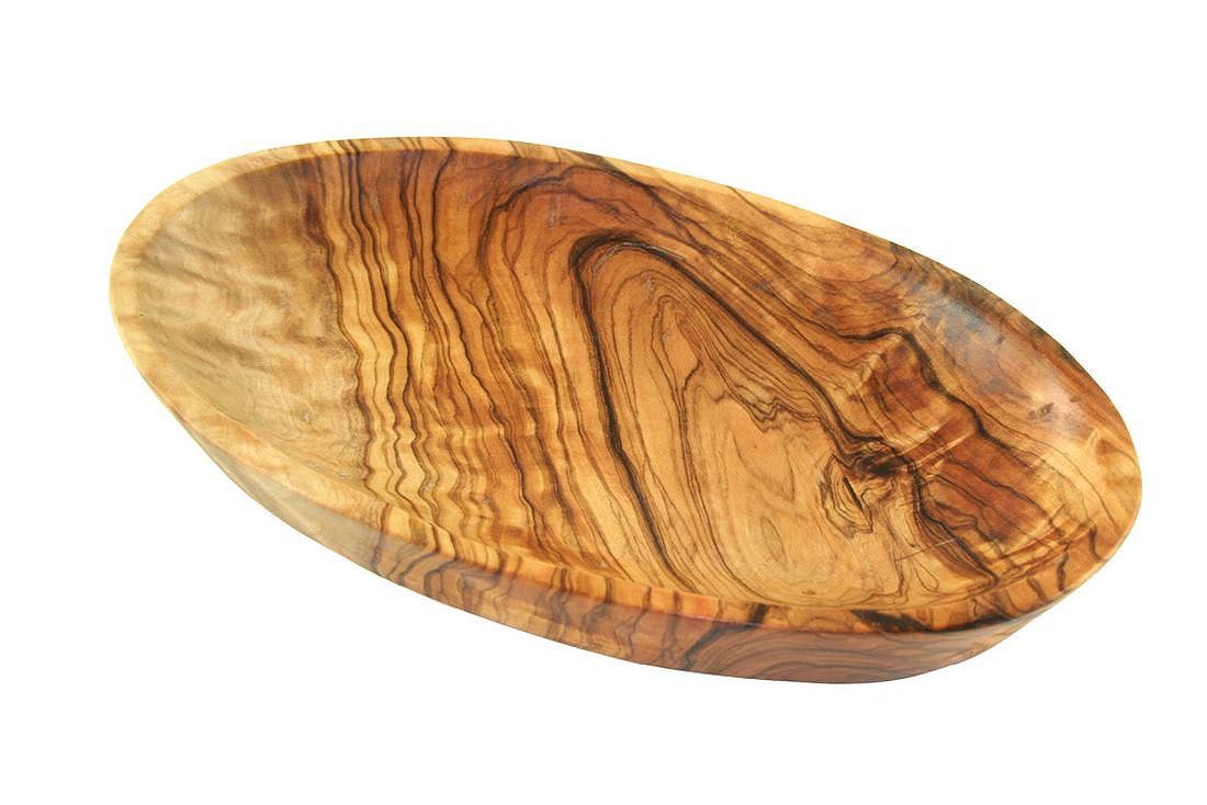Olivenholz-erleben Servierschale oval, Snackschale aus Olivenholz – natürlich schön (Länge ca. 13 cm), Olivenholz, (1-tlg), Flache, elegante Form – ideal zum stilvollen Servieren und Dekorieren