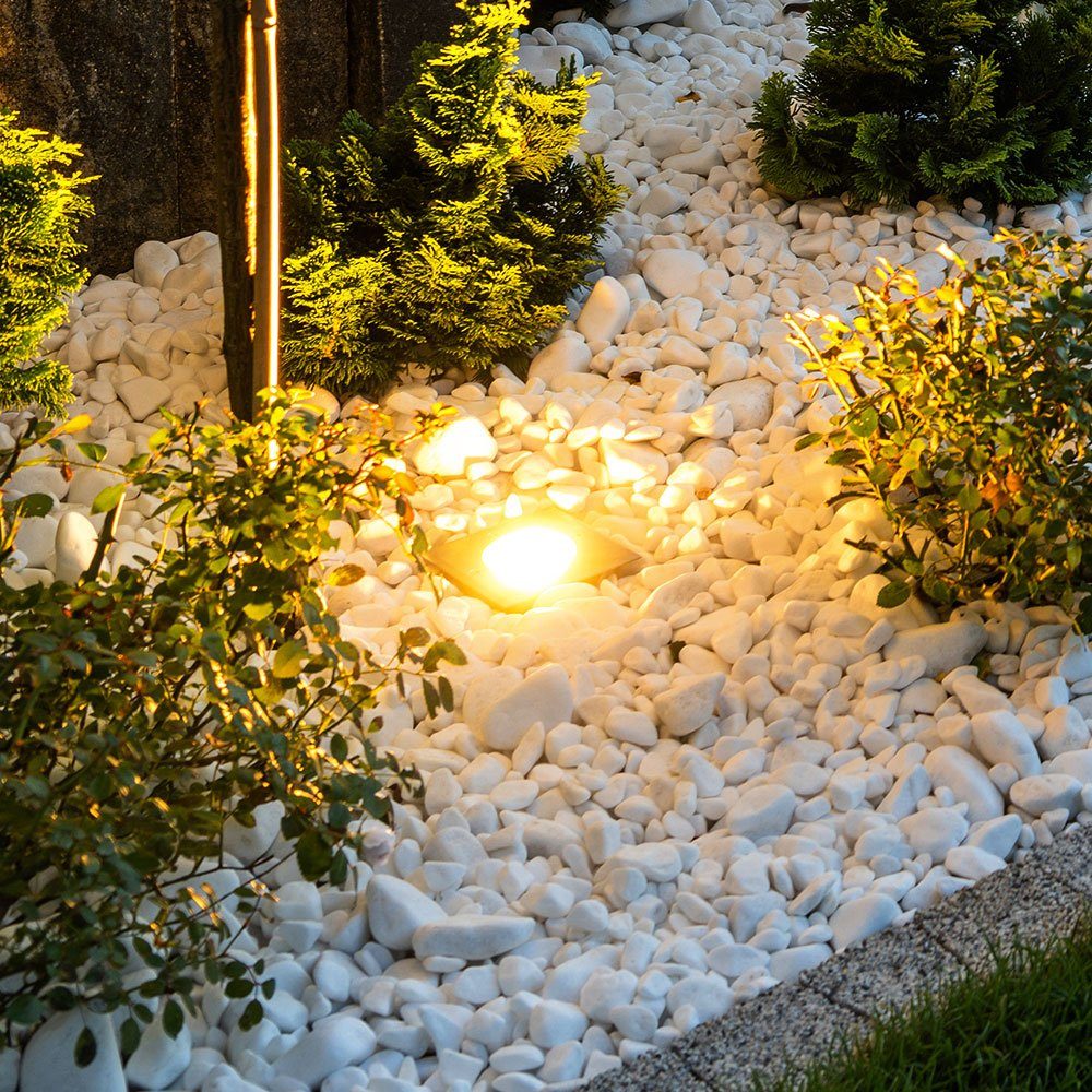 Warmweiß, inklusive, LED Leuchte Boden Leuchtmittel Garten Veranda Weg Einbaustrahler, Lampe Einbau Brilliant Beleuchtung Außen