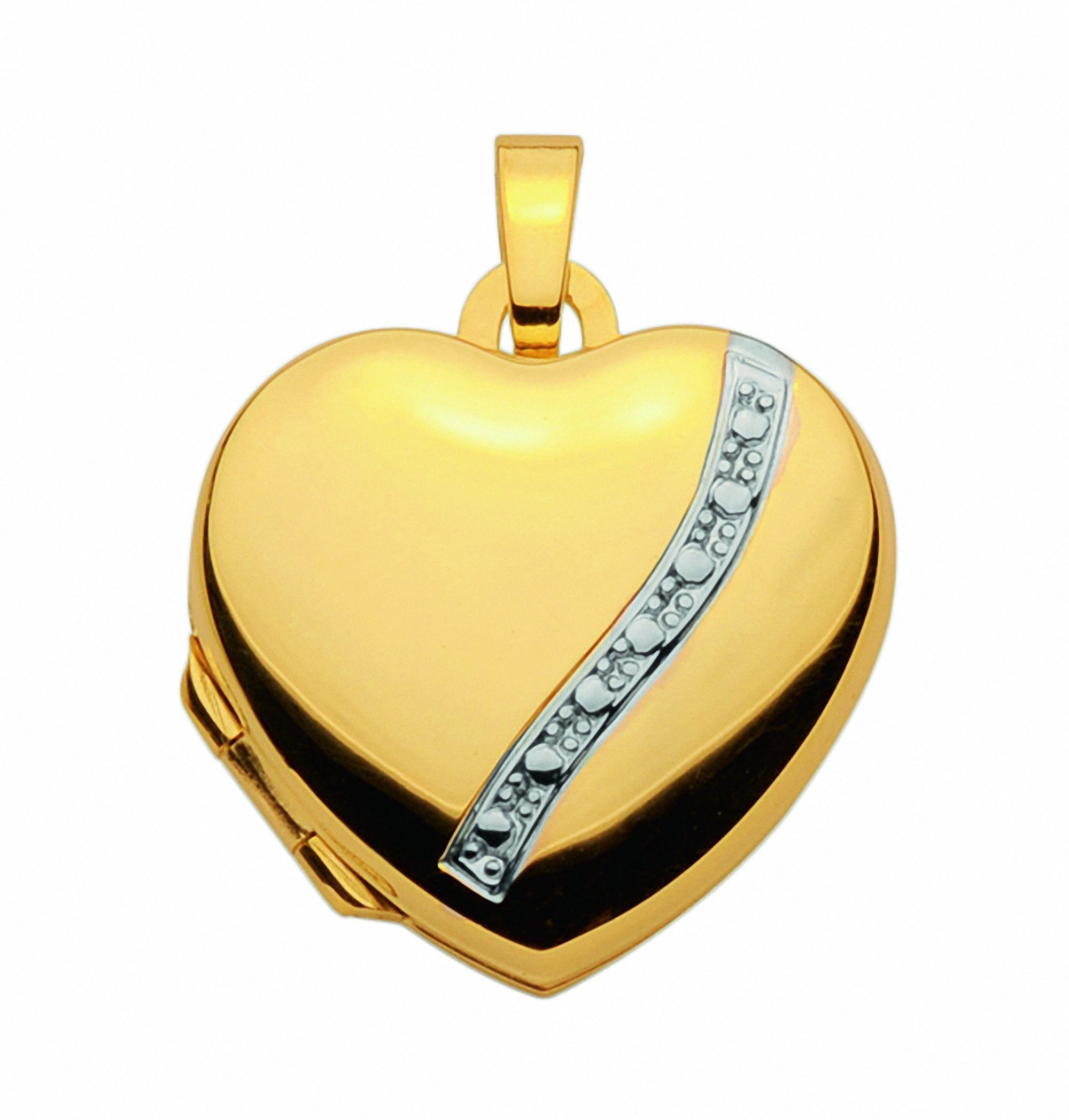Medaillon Halskette mit Anhänger - Gold Set Adelia´s 585 Anhänger, mit Kette Schmuckset