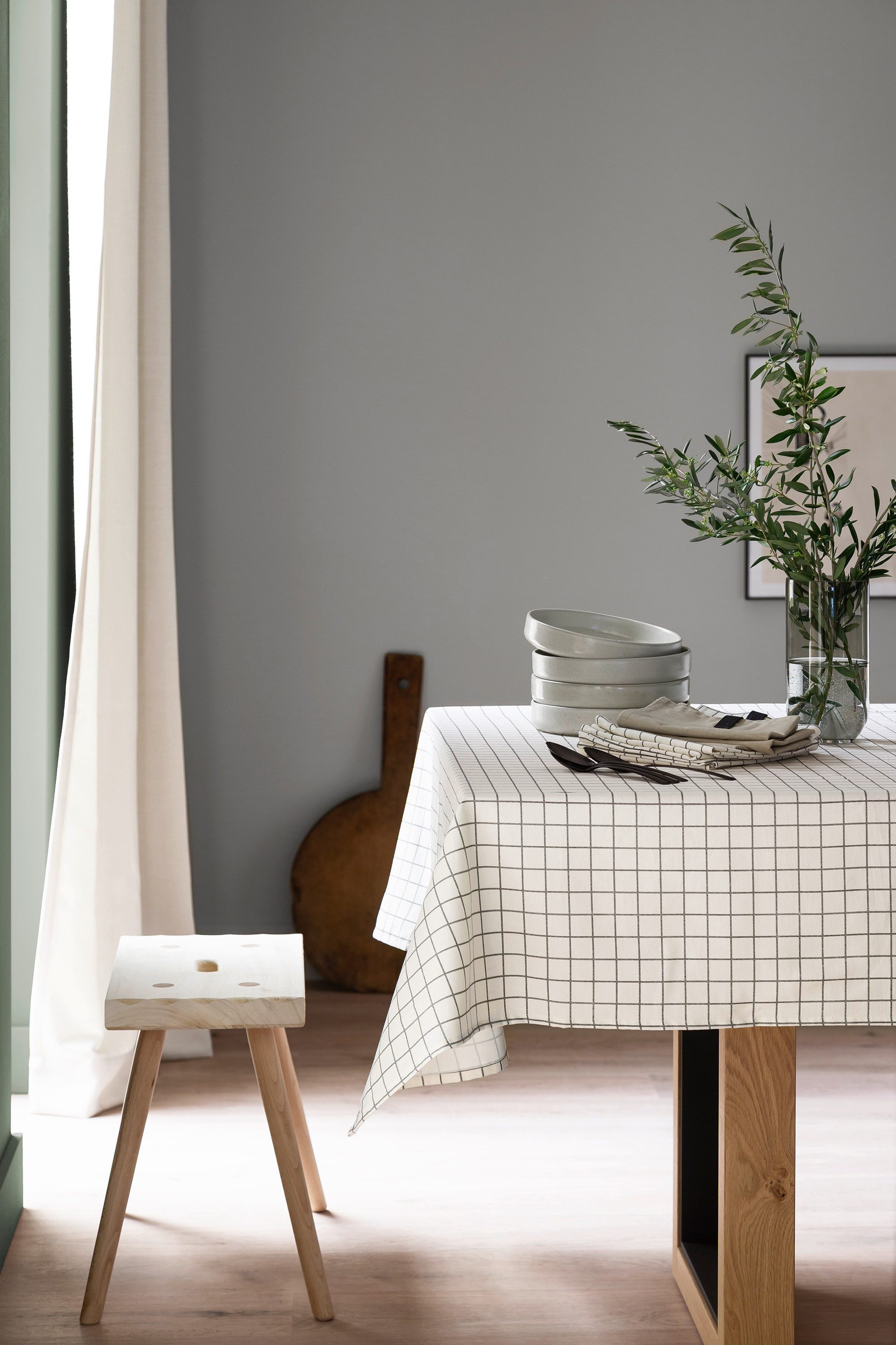 SCHÖNER WOHNEN-Kollektion Tischdecke Check (1-tlg), aus reiner, sanforisierter Baumwolle