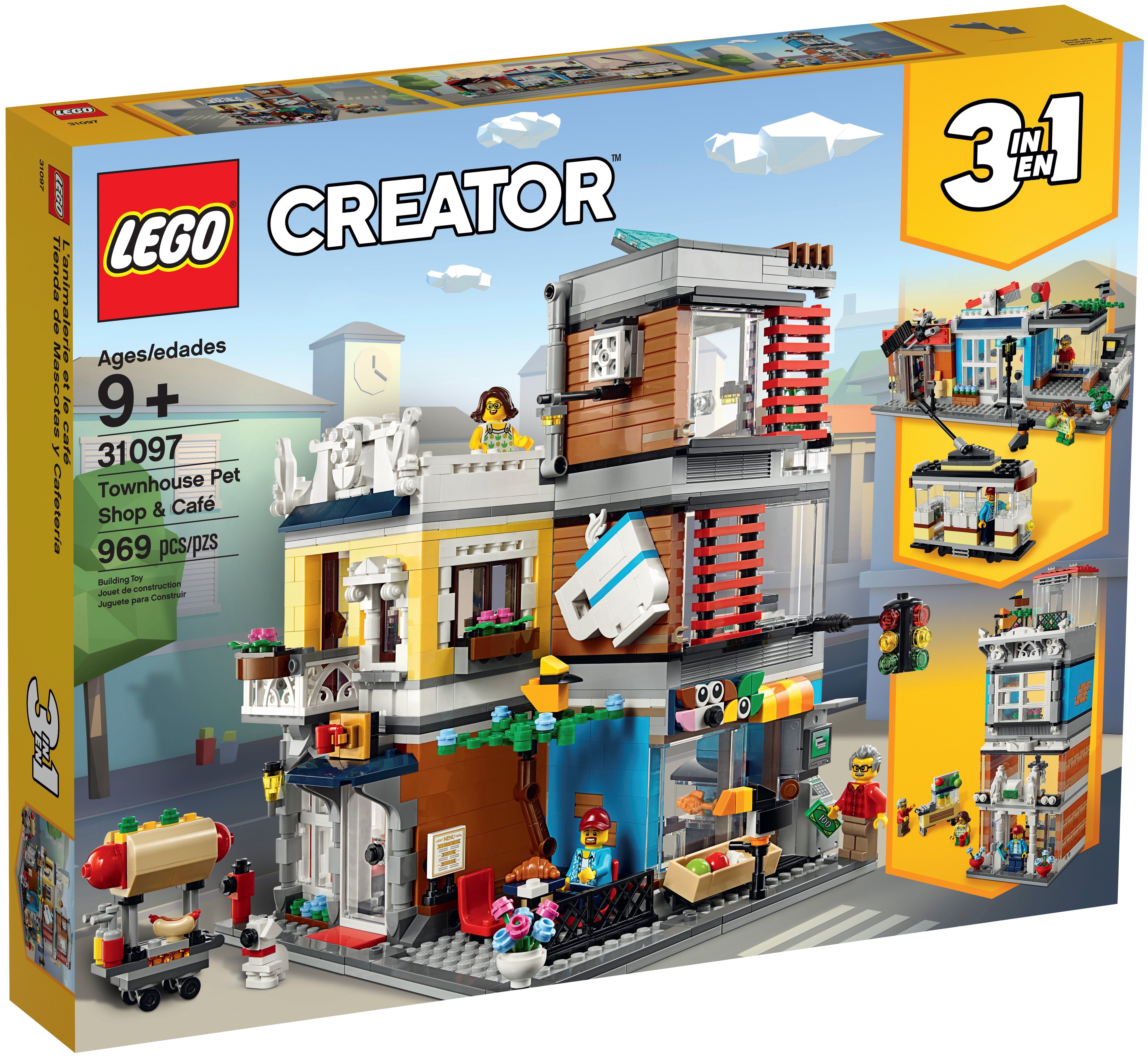 LEGO® Konstruktionsspielsteine »LEGO® Creator 31097 Stadthaus mit  Zoohandlung & Café«, (969 St)