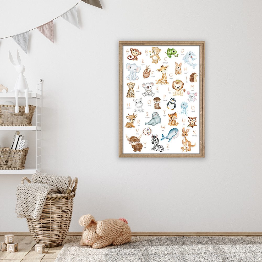 MeinBaby123® Poster Grundschrift Lernposter, ABC Alphabet Poster Kinder, Ki günstig online kaufen