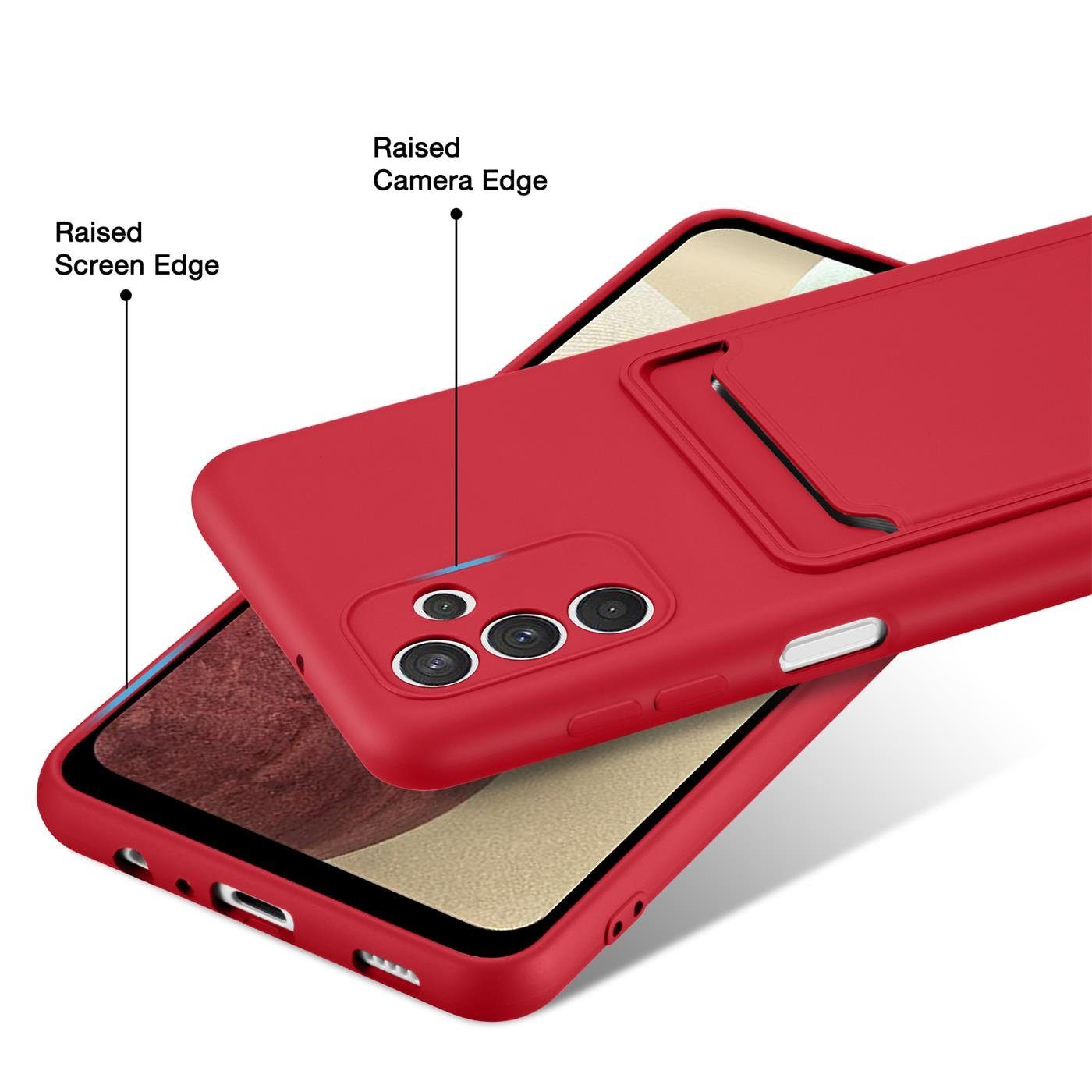 CoolGadget Handyhülle Schutzhülle mit Kartenfach für Samsung Galaxy A55 5G 6,6 Zoll, Silikon Case Slim TPU Cover Tasche mit Aufbewahrung EC Karte Ausweis – Bild 5 von 5
