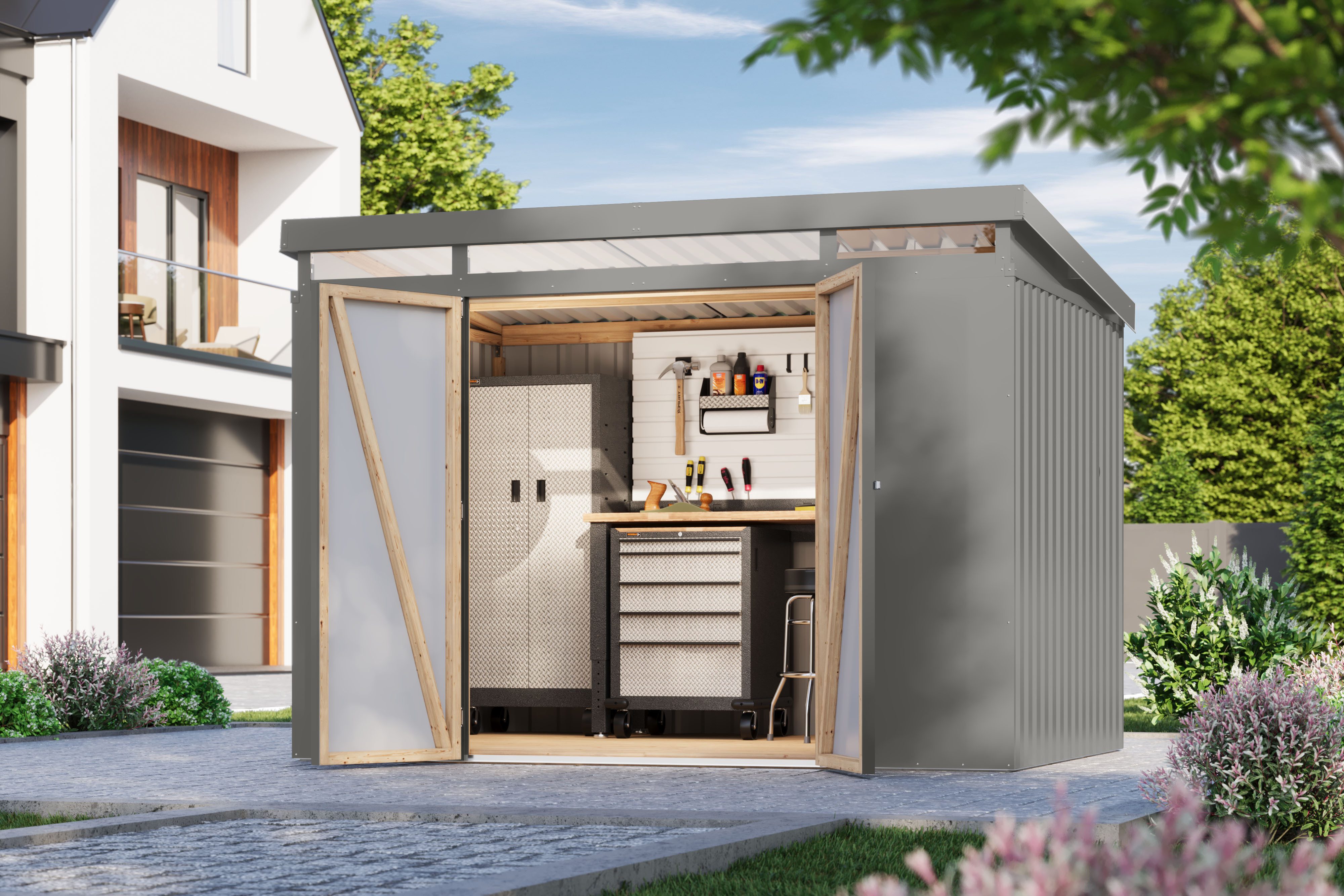Karibu Gerätehaus Argonium 3, BxT: 290x209 cm, Made in Germany