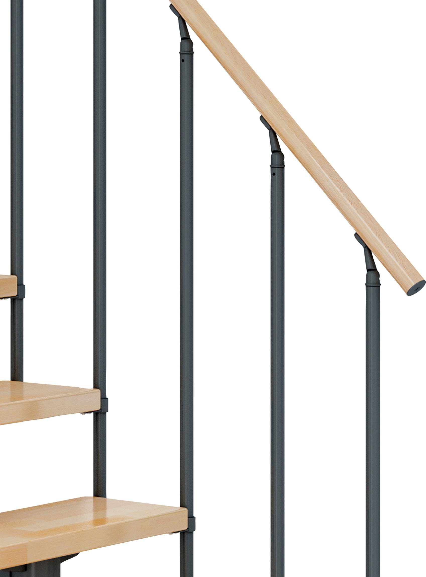 Dolle Mittelholmtreppe Cork, für Buche/Metall bis cm, Stufen Geschosshöhen offen, 292