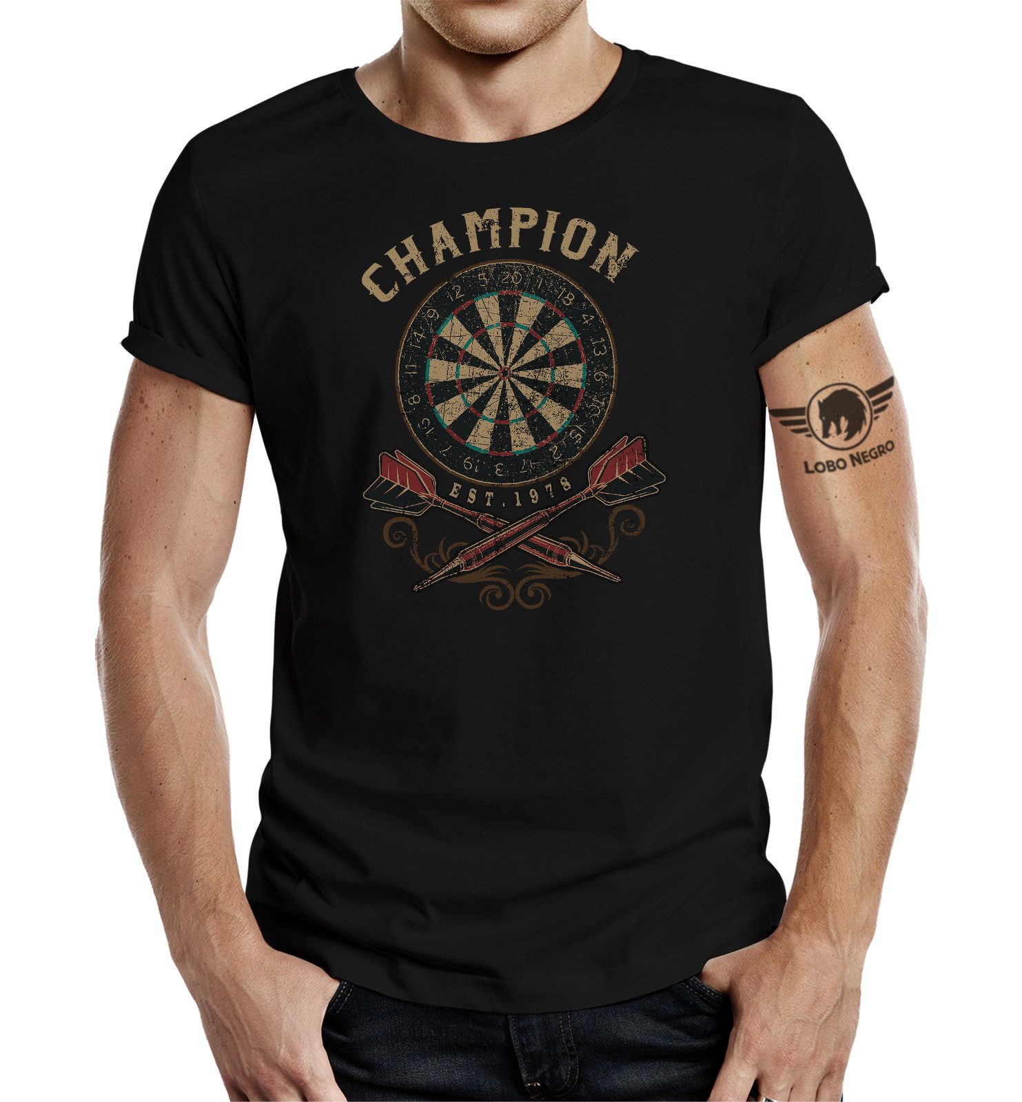T-Shirt für den Dart Fan: Dart-Champion