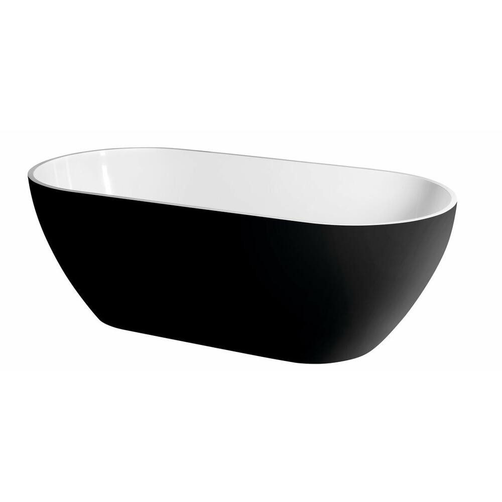 HAK Badewanne REDUTA, freistehende Badewanne, 150x75cm, schwarz
