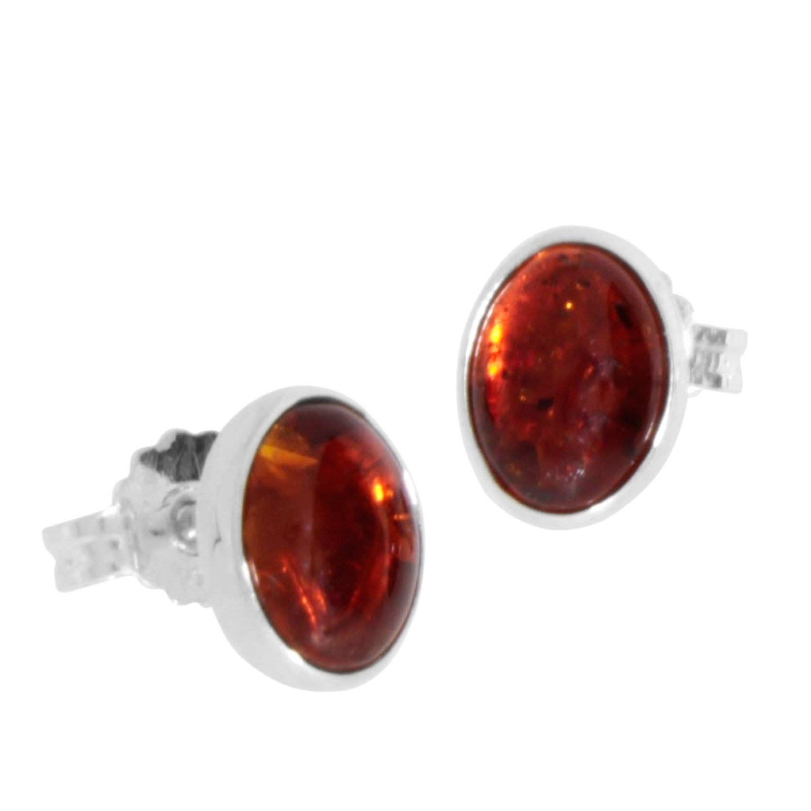 Paar Ohrstecker Ostsee-Schmuck Ohrstecker Classic 8 x 6 mm