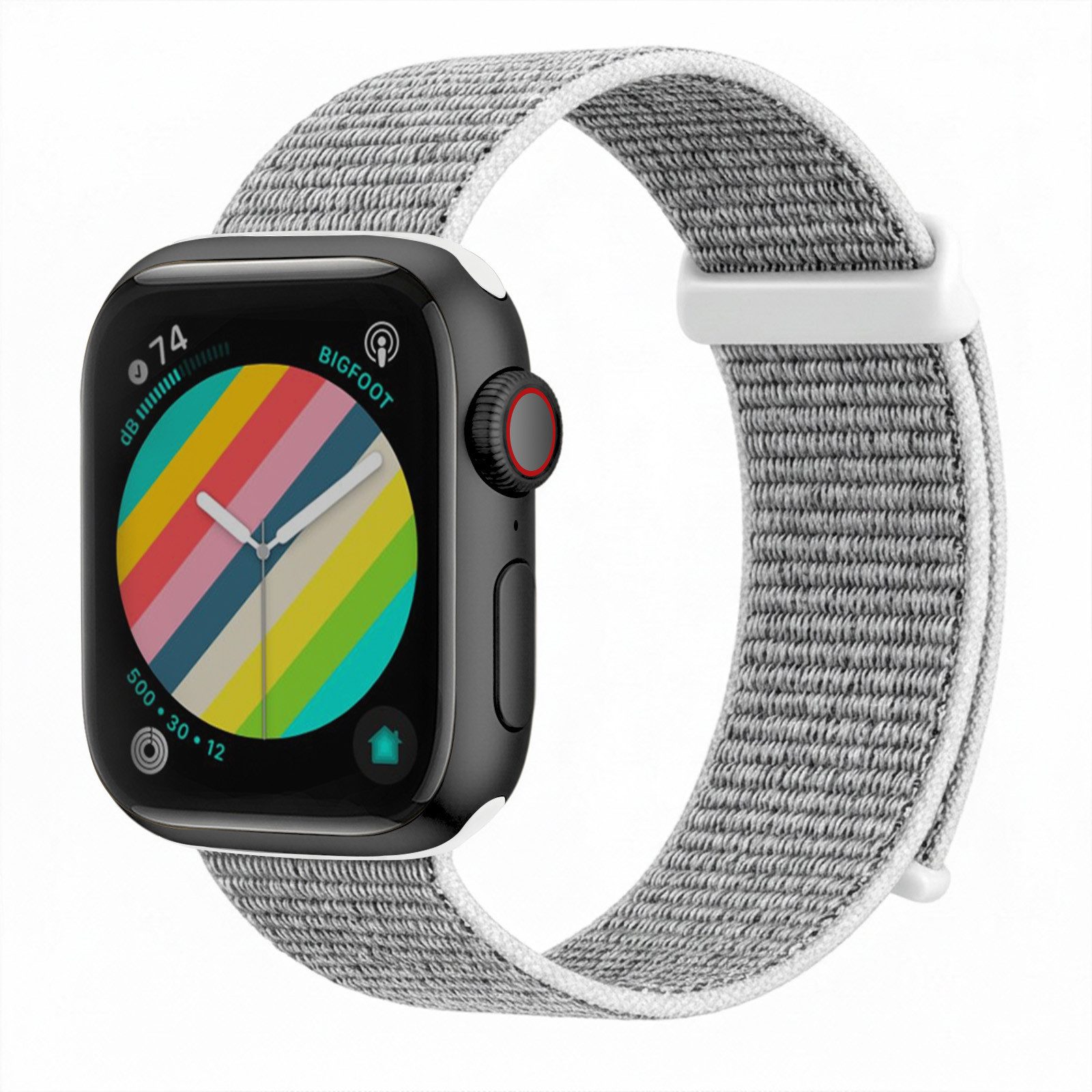 Tec-Expert Smartwatch-Armband für Apple Watch SE 1 40 mm Armband Ersatz Wechsel Band, Nylon Textil mit Klettverschluss, stufenlos Verstellbar, atmungsaktiv