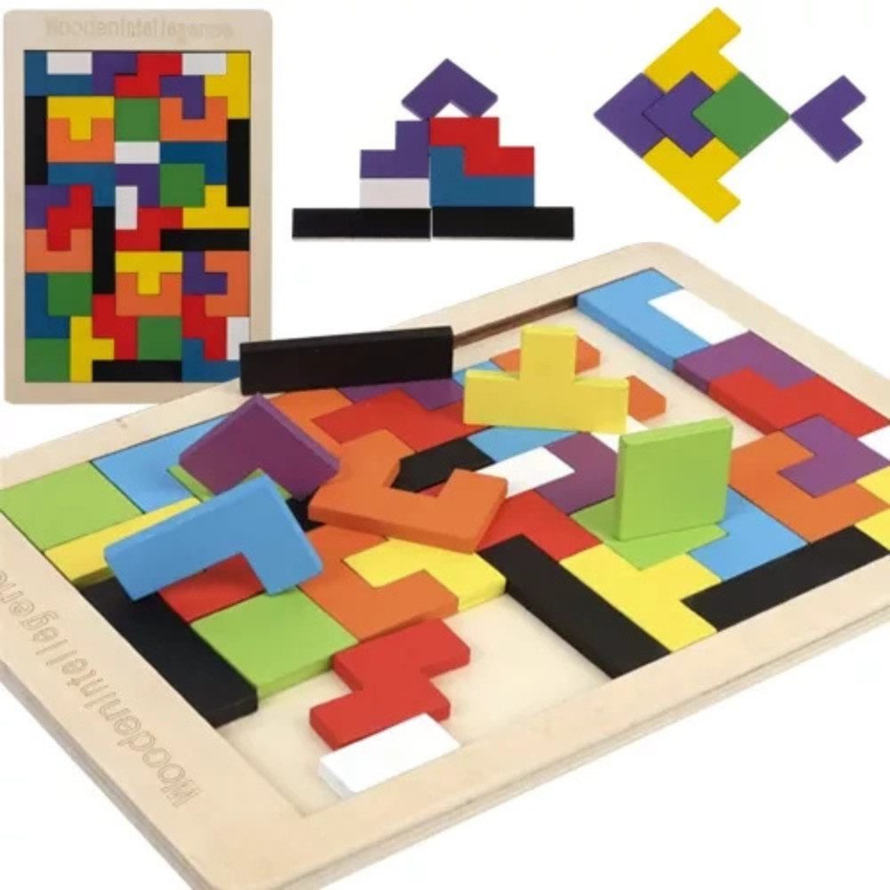 KRUZZEL Rahmenpuzzle Holzpuzzle Kinderpuzzle, 40 Puzzleteile, Logisches Puzzlespiel für Kinder