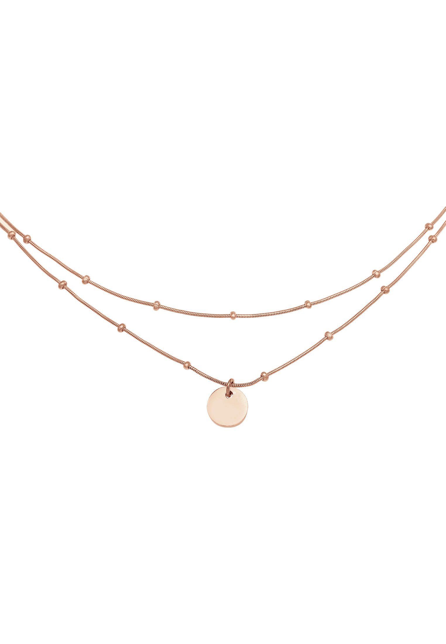 Elli Collier Choker Layer Plättchen Kugelkette günstig online kaufen