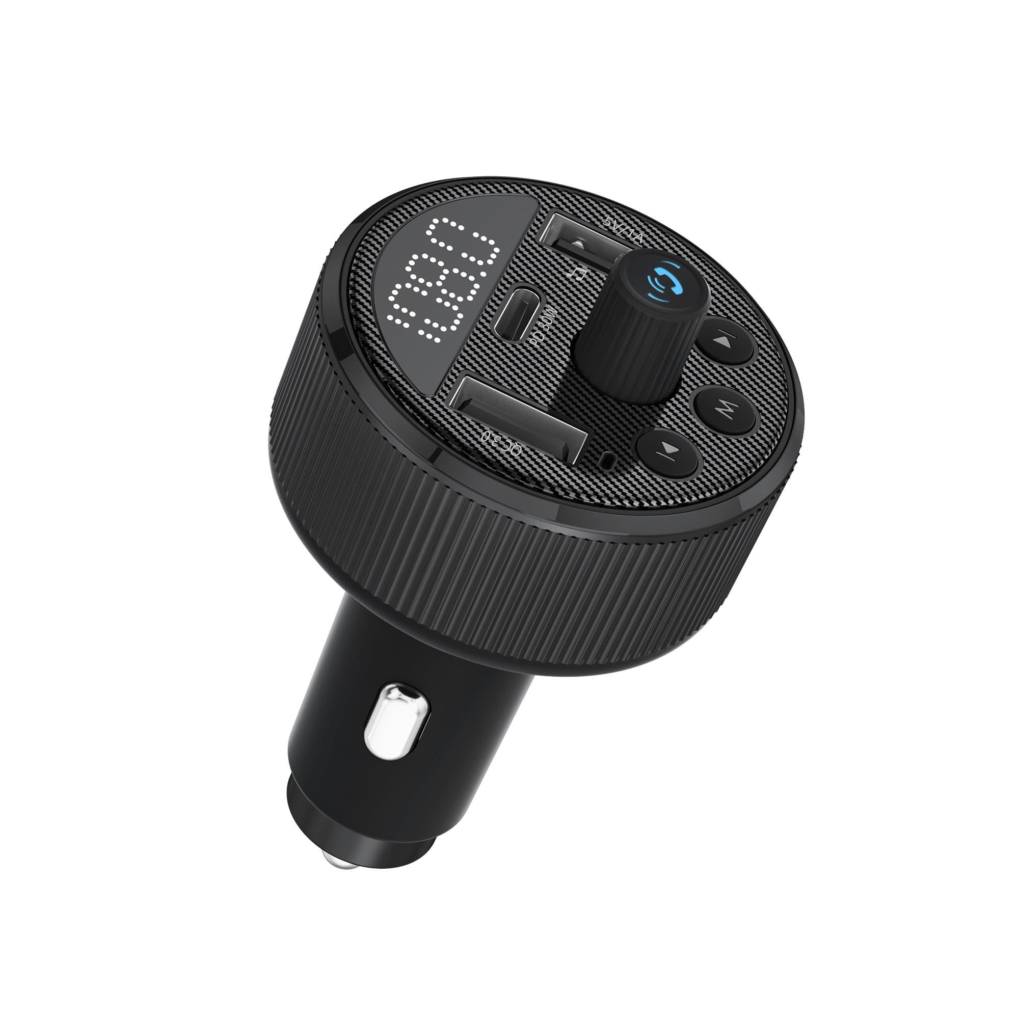 XLAYER XLayer Kfz-Ladegerät 30W mit FM-Transmitter Ladestation (Mit USB-C PD & USB A QC Schnellladeports)
