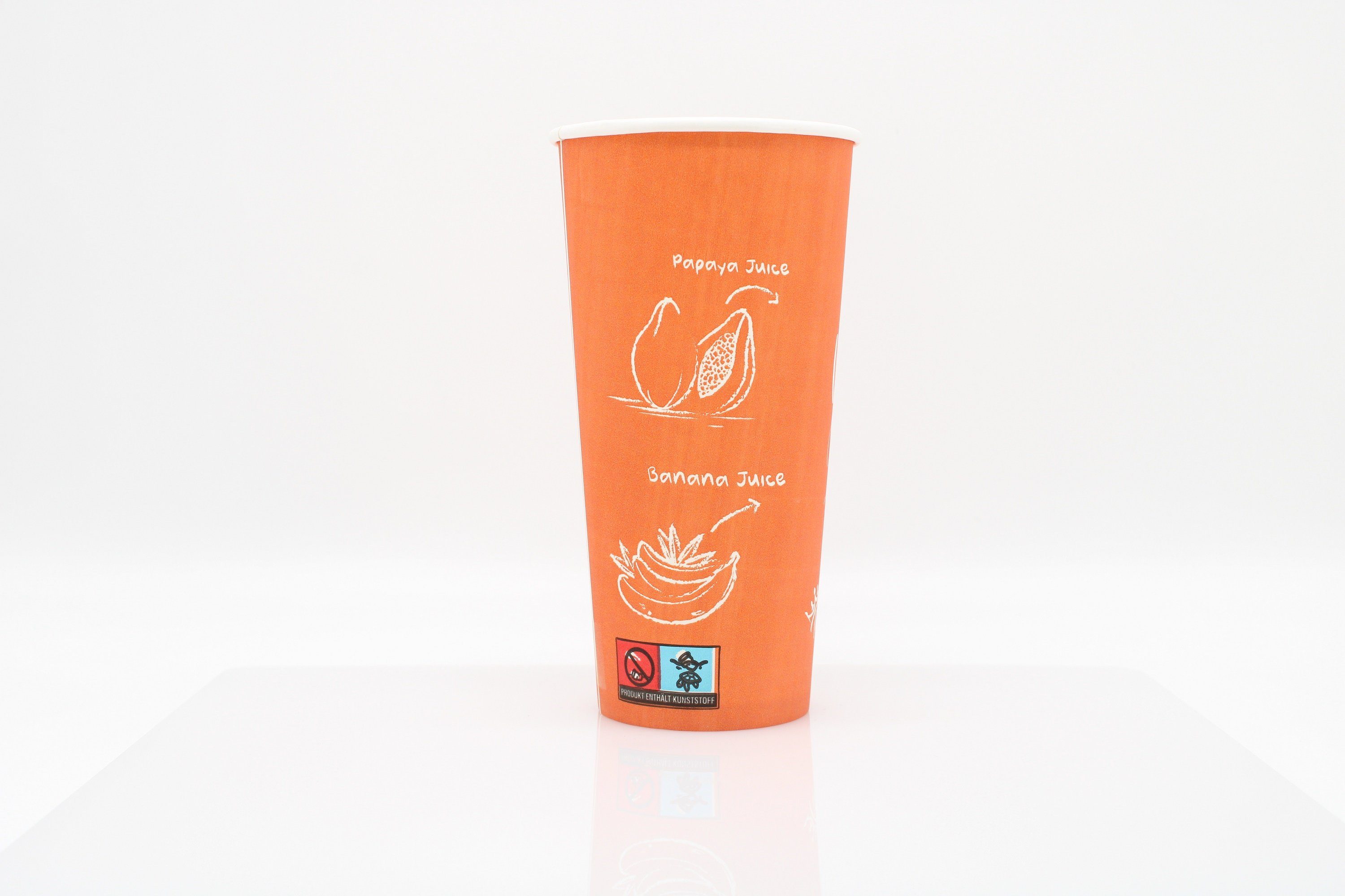 Perfect oz Kaffeebecher beschichtet / Coffee-to-go-Becher Orange PE cofi1453 650ml Blend 22