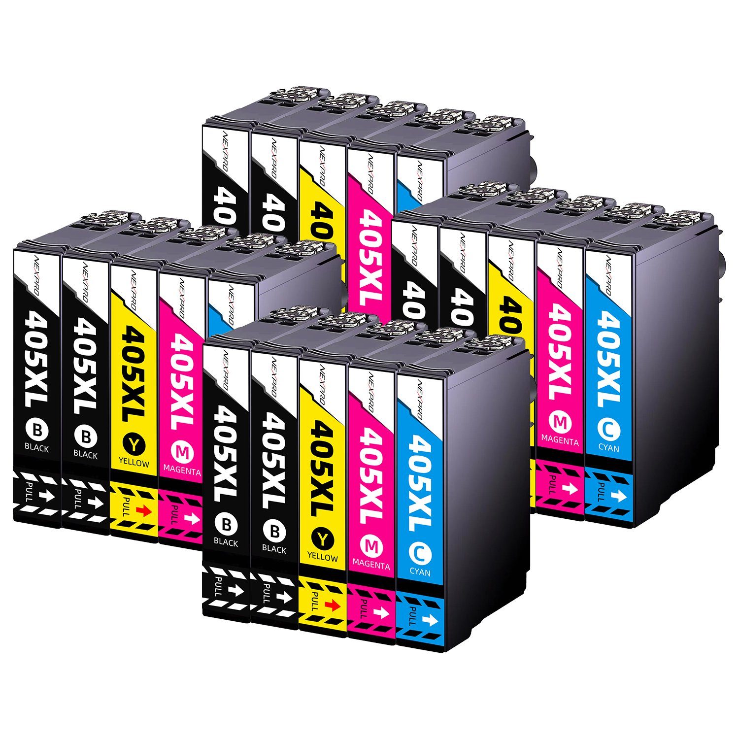 NEXPRO Epson 405XL Druckerpatronen für Pro WF 3820 3825 4830 DWF, 20er Tintenpatrone (Packung, Epson 405 XL C13T05G64010 WorkForce Pro WF 4820 3830 4825 7830)