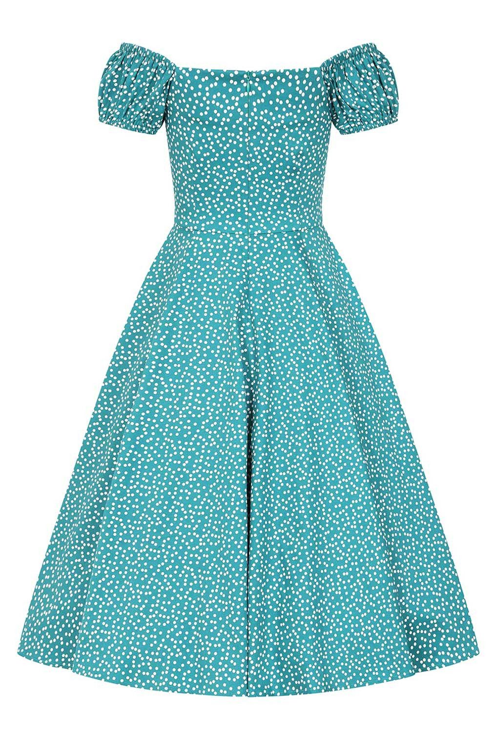 Hearts & Roses London A-Linien-Kleid Laila Polka Dot Gepunktet Vintage Retro 50er