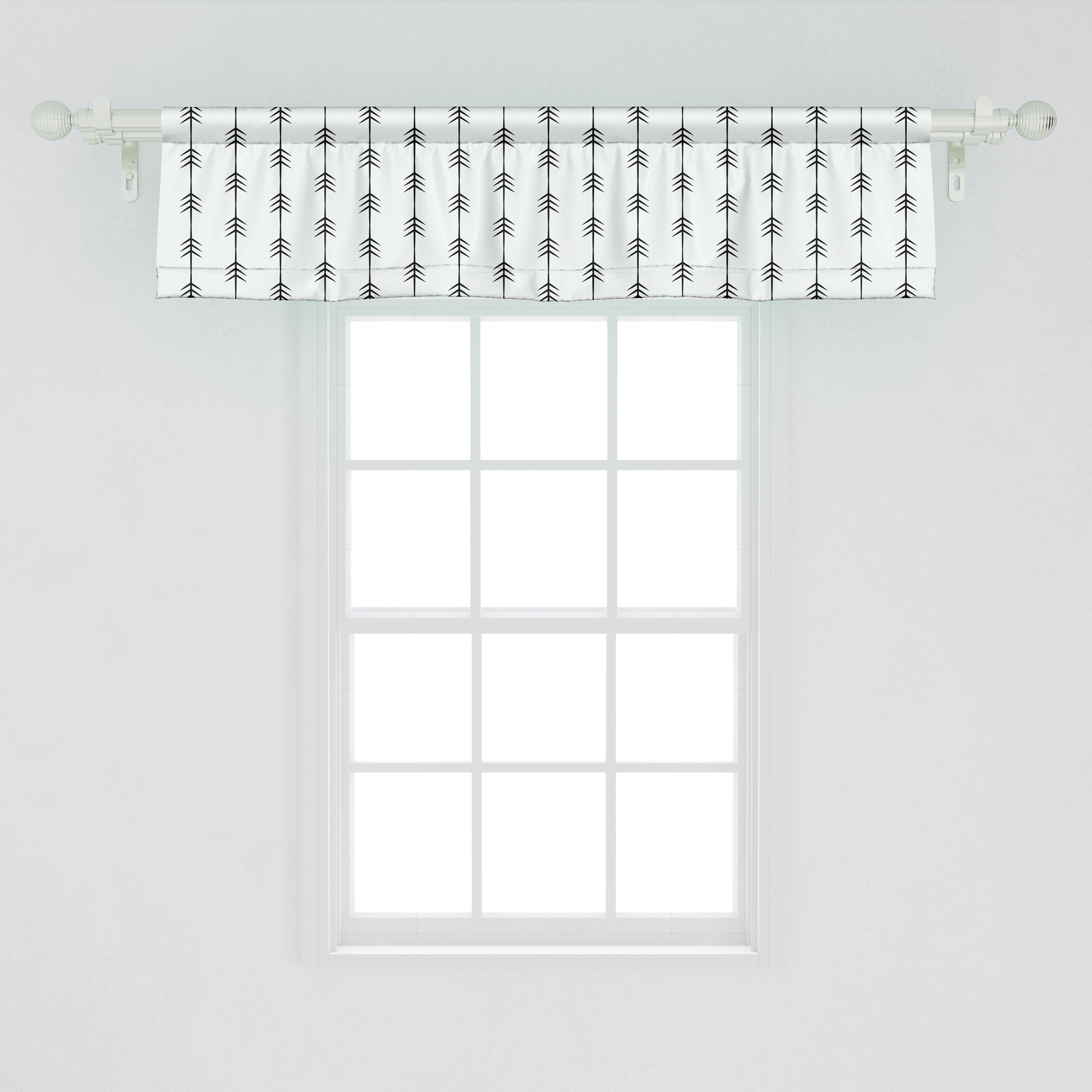 Scheibengardine Vorhang Volant für Küche Abakuhaus, Stangentasche, Inspired Retro Streifen Aztec Pfeil mit Microfaser, Dekor Schlafzimmer
