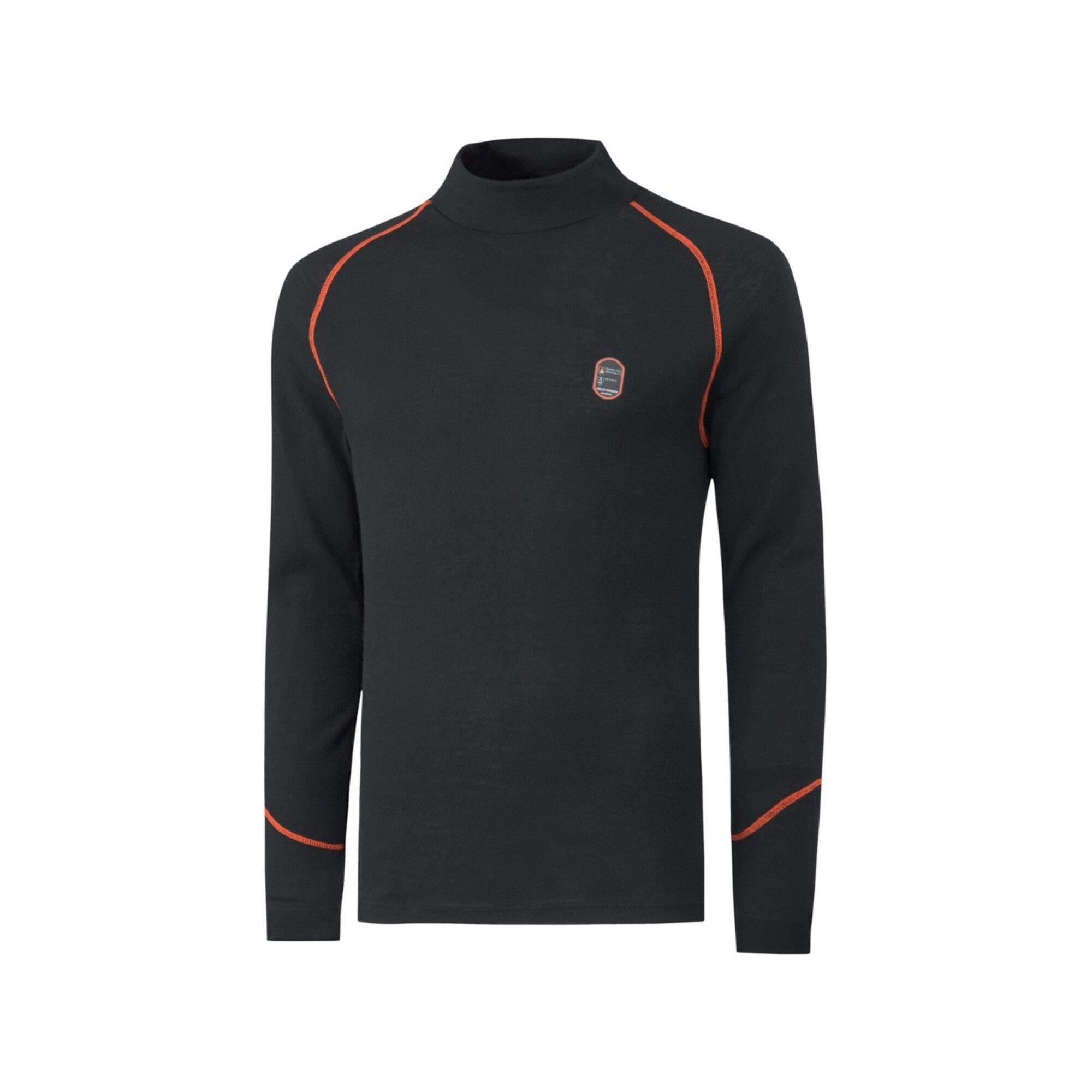 T-Shirt Rollkragenshirt Fakse, schwarz, Gr. XL