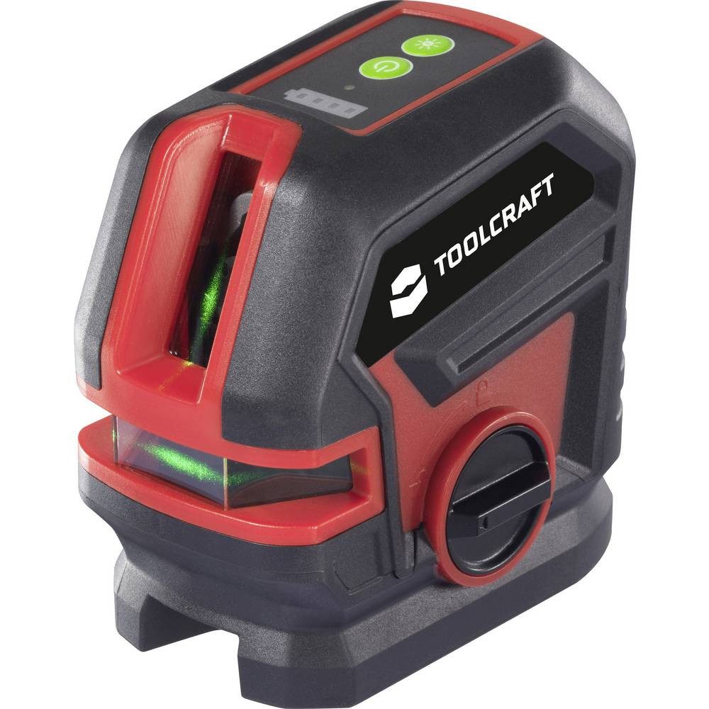 TOOLCRAFT Nivellierkeil Kreuzlinienlaser grüner Laser, selbstnivellierend Reichweite (max):, grüner Laser, selbstnivellierend